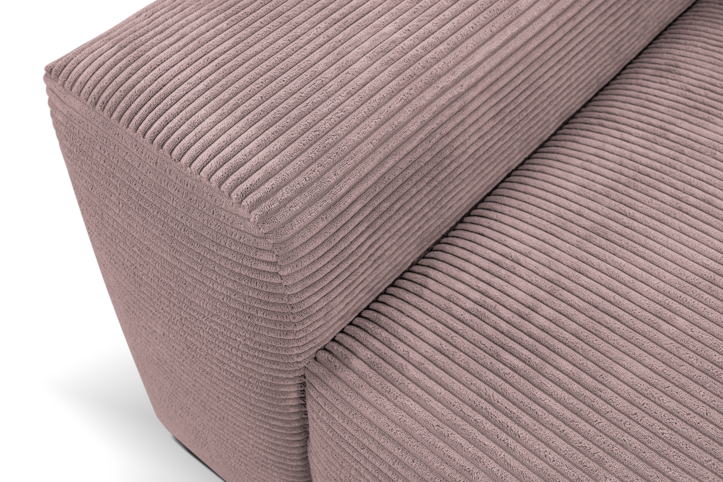 WERK2 Ecksofa »Zeus-L modern und zeitlos, Breite 253cm, bequemes Sofa«, Curvy Trend Ecksofa mit urbaner Optik