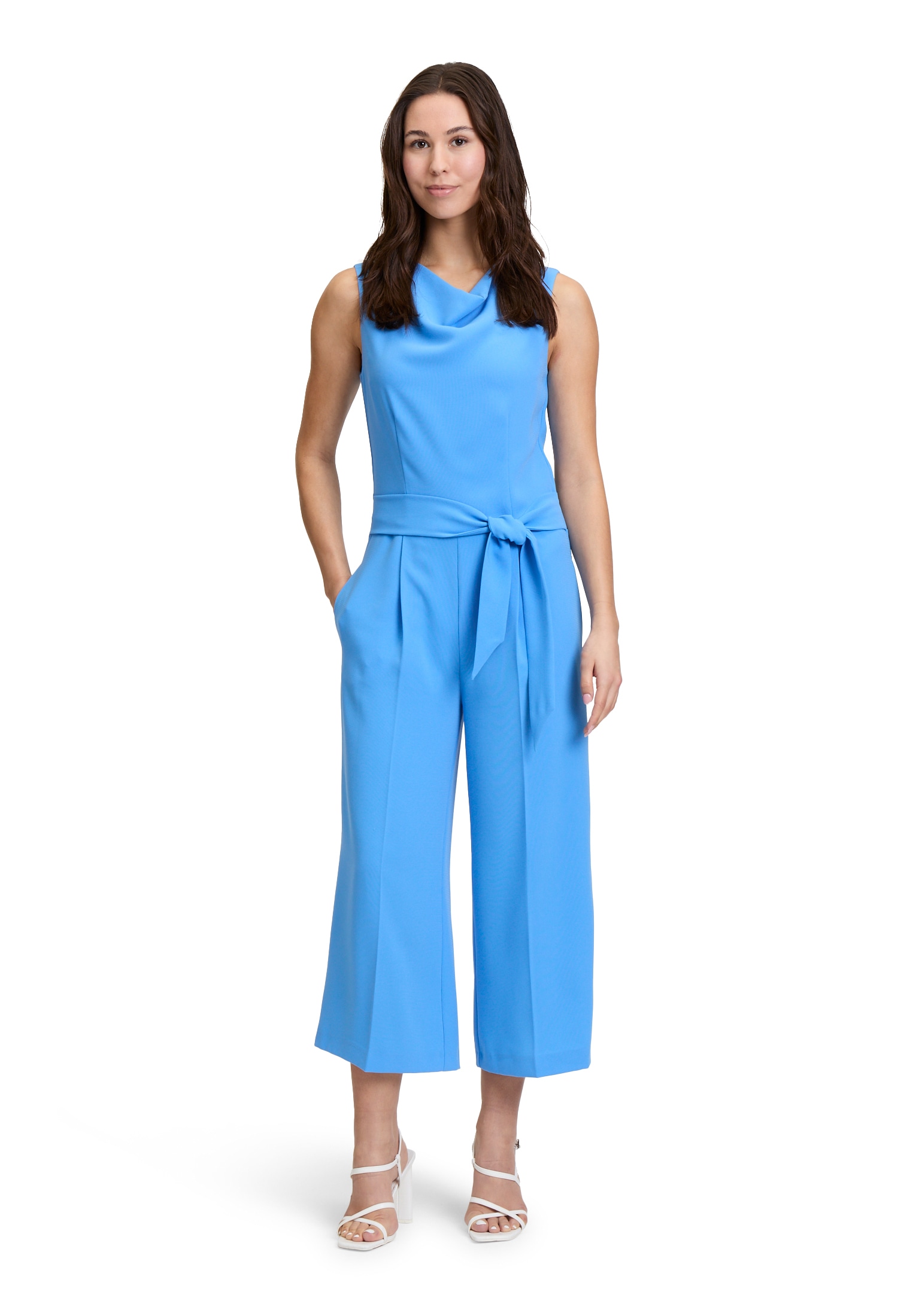 Betty&Co Jumpsuit »Jumpsuit mit Wasserfallausschnitt«