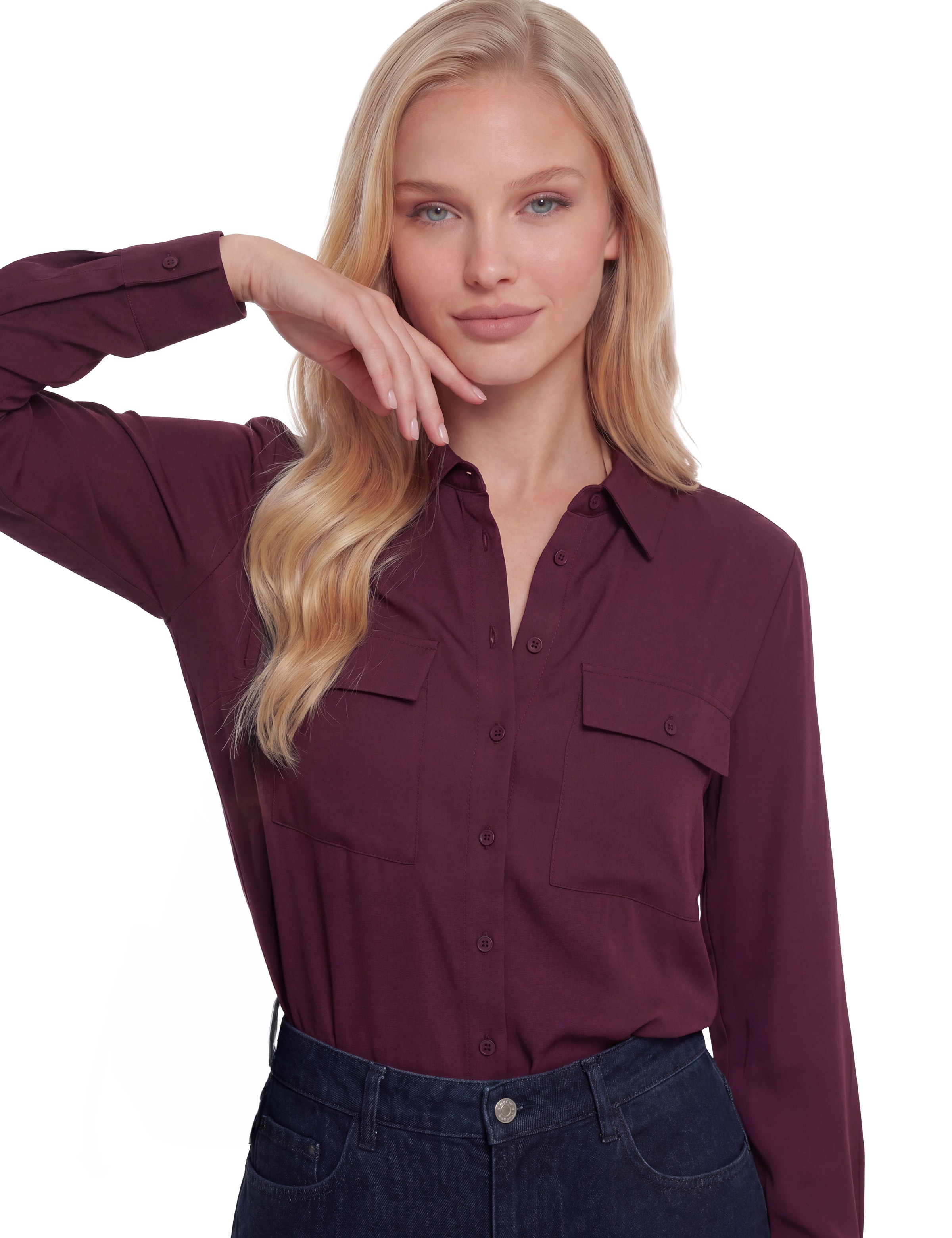 Guess Hemdbluse »ANNAMARIA EQUIPMENT LS SHIRT« in Viskosequalität, Regular Fit