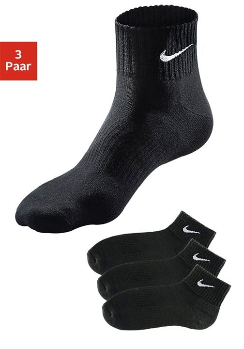 Nike Kurzsocken, (3 Paar), mit weichem Frottee