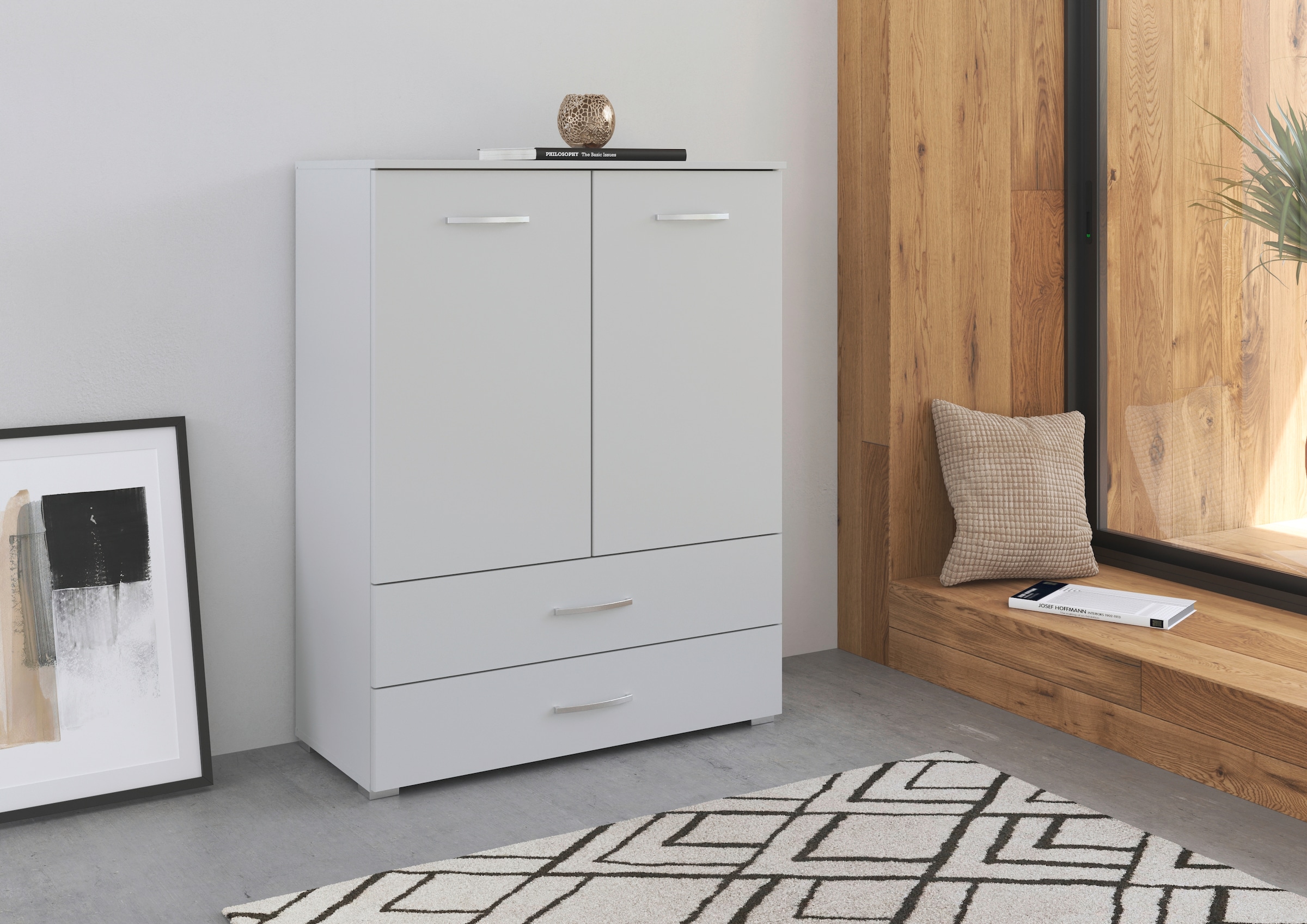 rauch Hochkommode »Pure by Aditio«, im minimalistischem Design, 2 Schubladen mit Softclose-Funktion