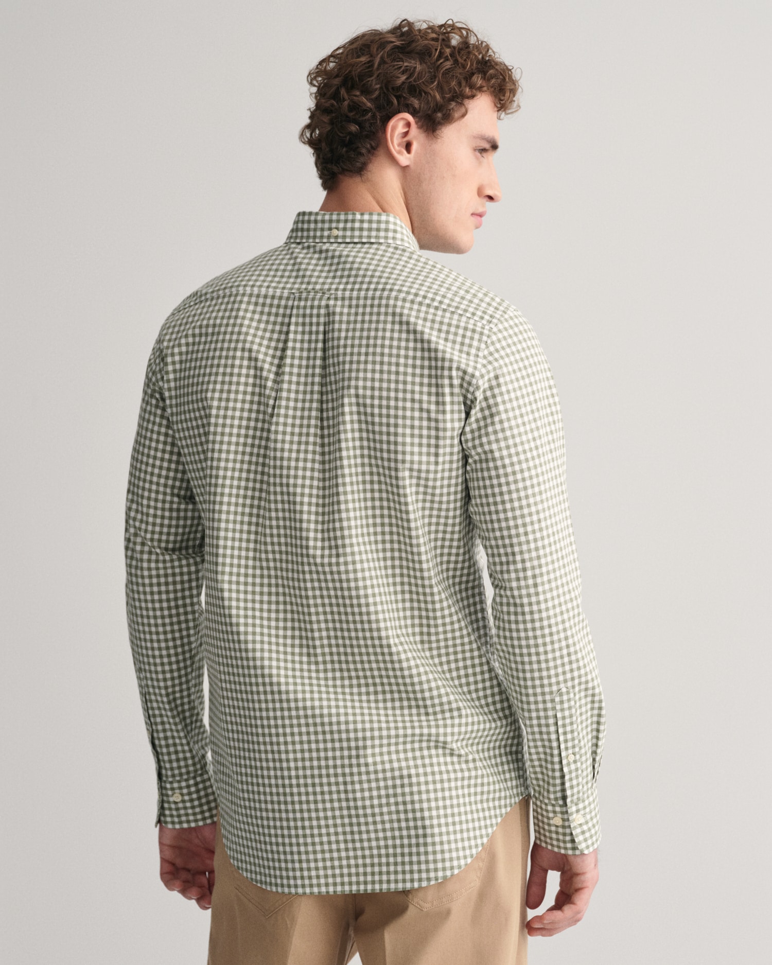 Gant Langarmhemd »REG POPLIN GINGHAM SHIRT«, mit Logostickerei auf der Brust