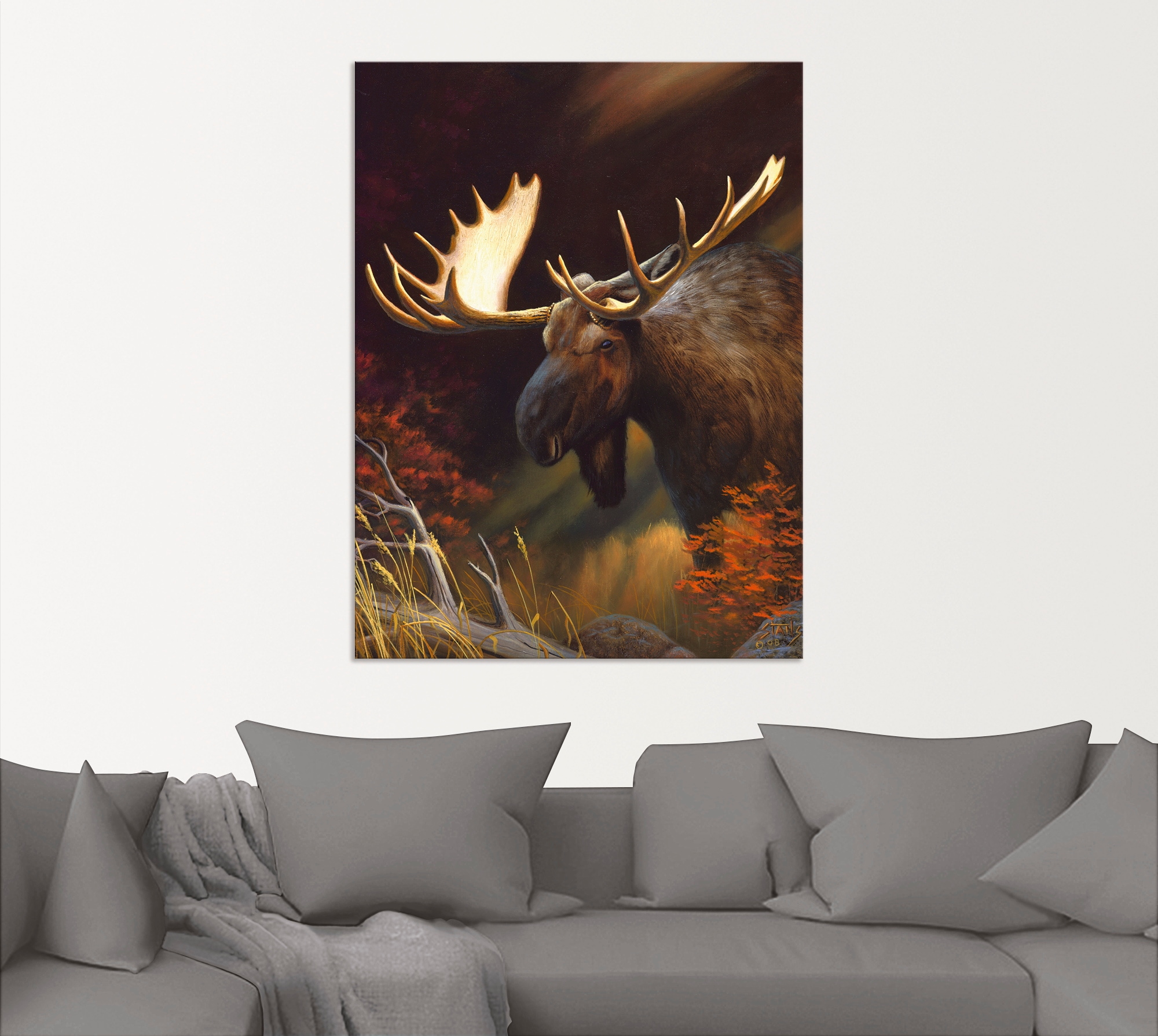 Artland Wandbild »Elch Foto«, Wildtiere, (1 St.), als Alubild, Leinwandbild, Wandaufkleber oder Poster in versch. Größen