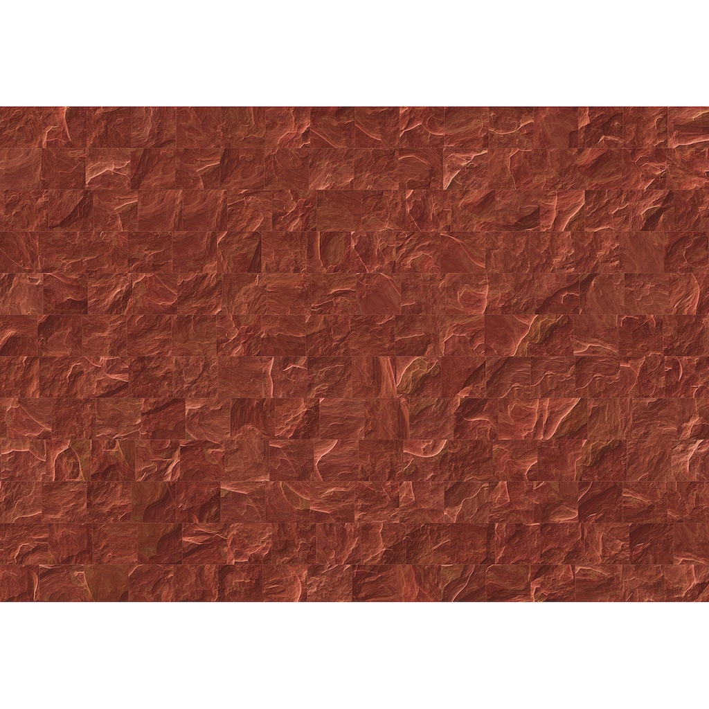 Komar Vliestapete »Red Slate Tiles«