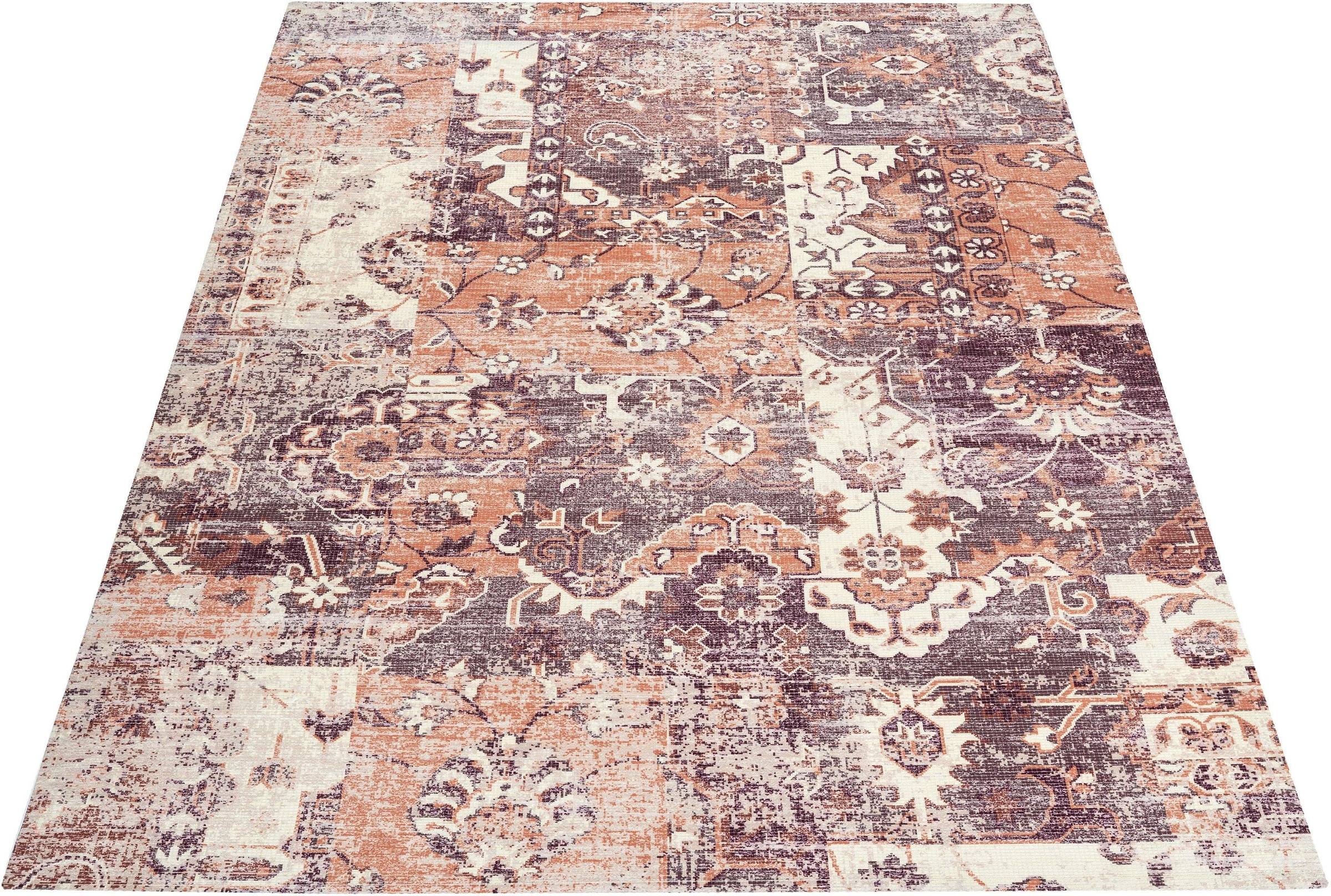 my home Teppich »Arnau«, rechteckig, 10 mm Höhe, Vintage Design, Teppich im Used-Look, orientalisch, Flachgewebe