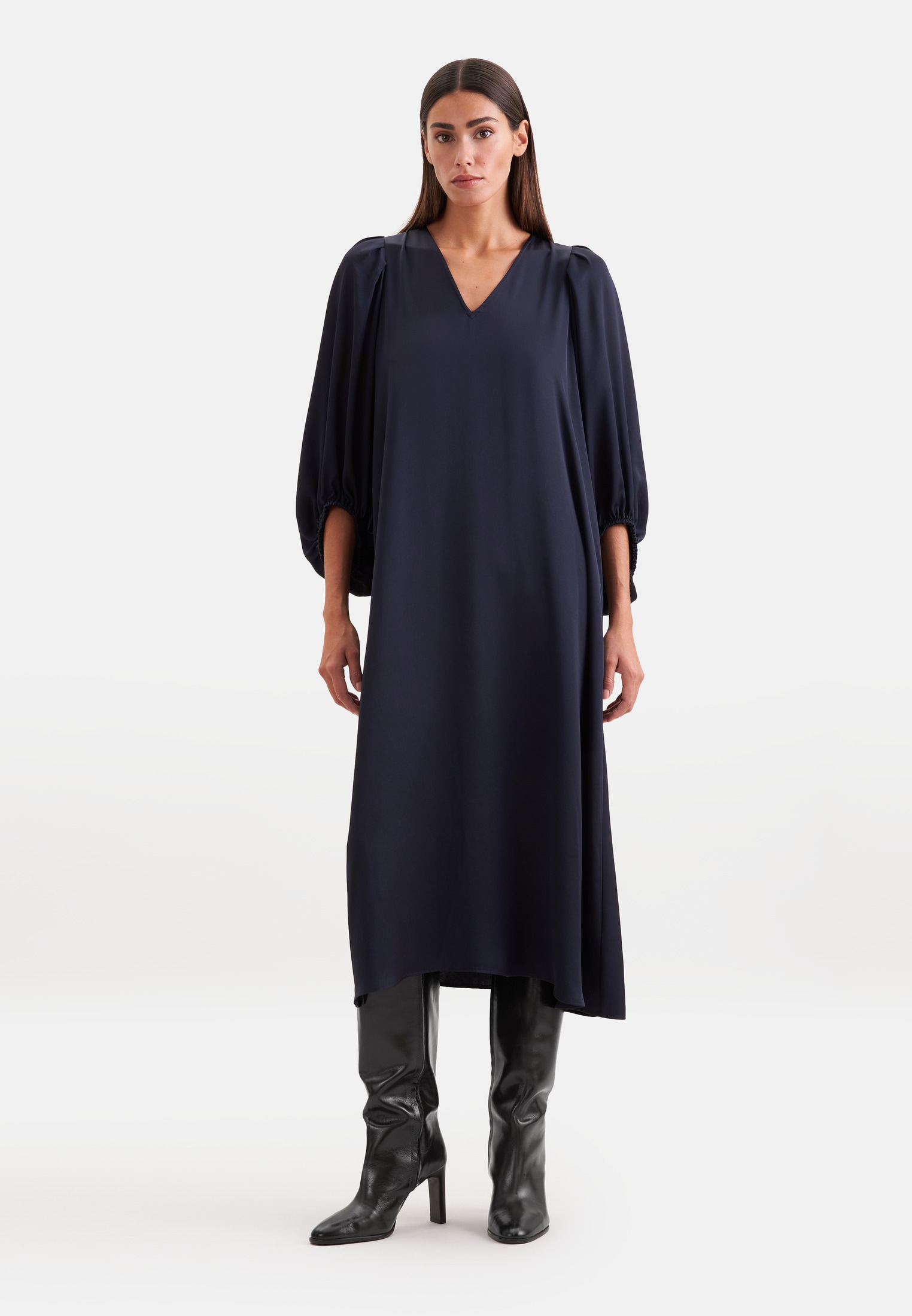 seidensticker Blusenkleid 3/4 V-Neck Uni