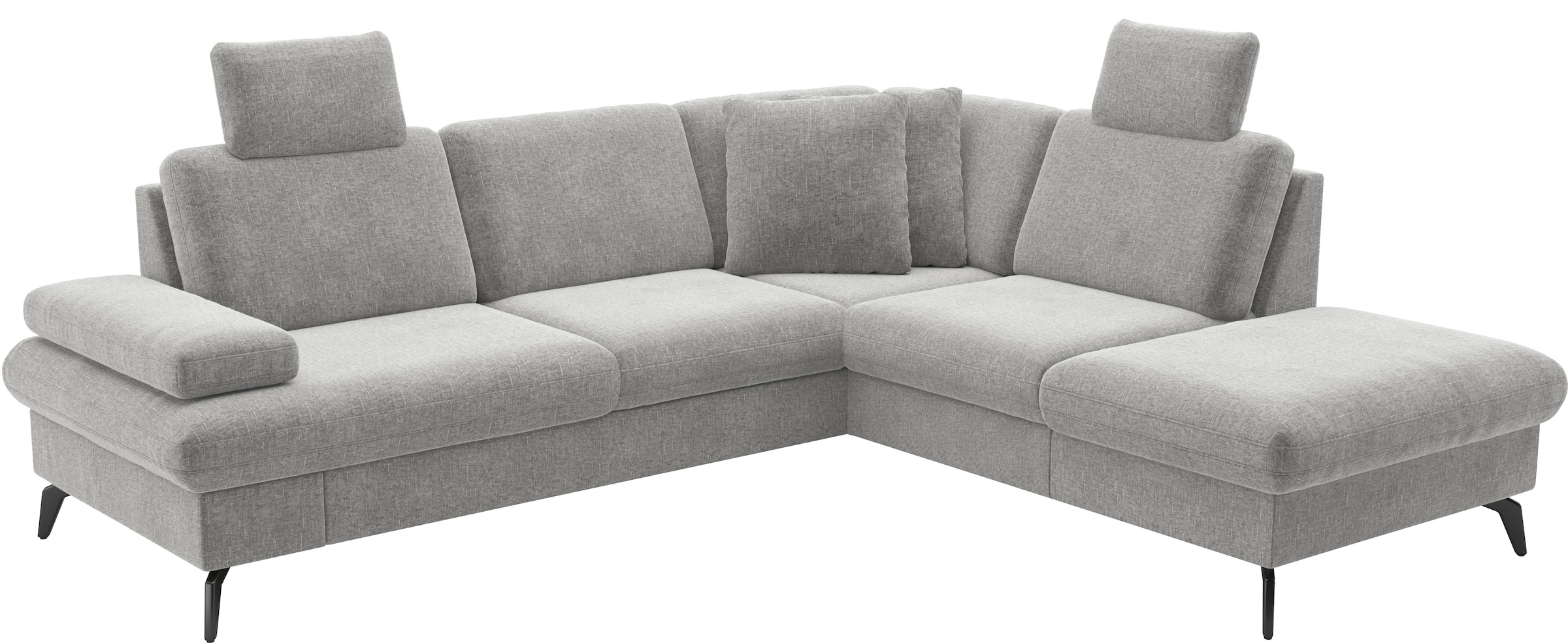 sit&more Ecksofa »Morris Jubi L-Form«, inkl. Armteilfunktion und 1 Zierkissen, wahlweise mit Bettfunktion