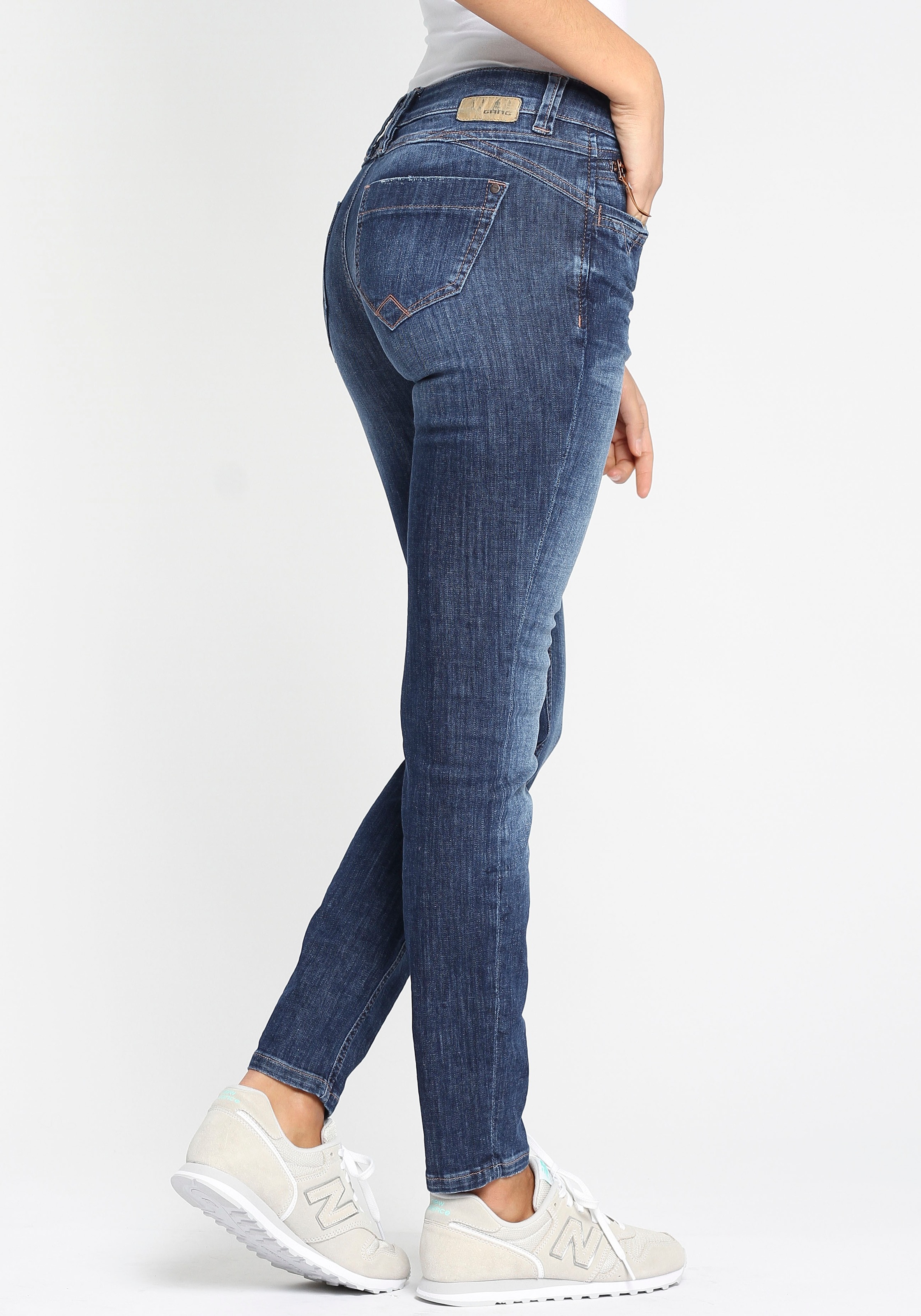 GANG Skinny-fit-Jeans mit V-Förmigen Zipper OTTOversand den Einsätze an und Coinpocket Taschen »94NIKITA«, bei