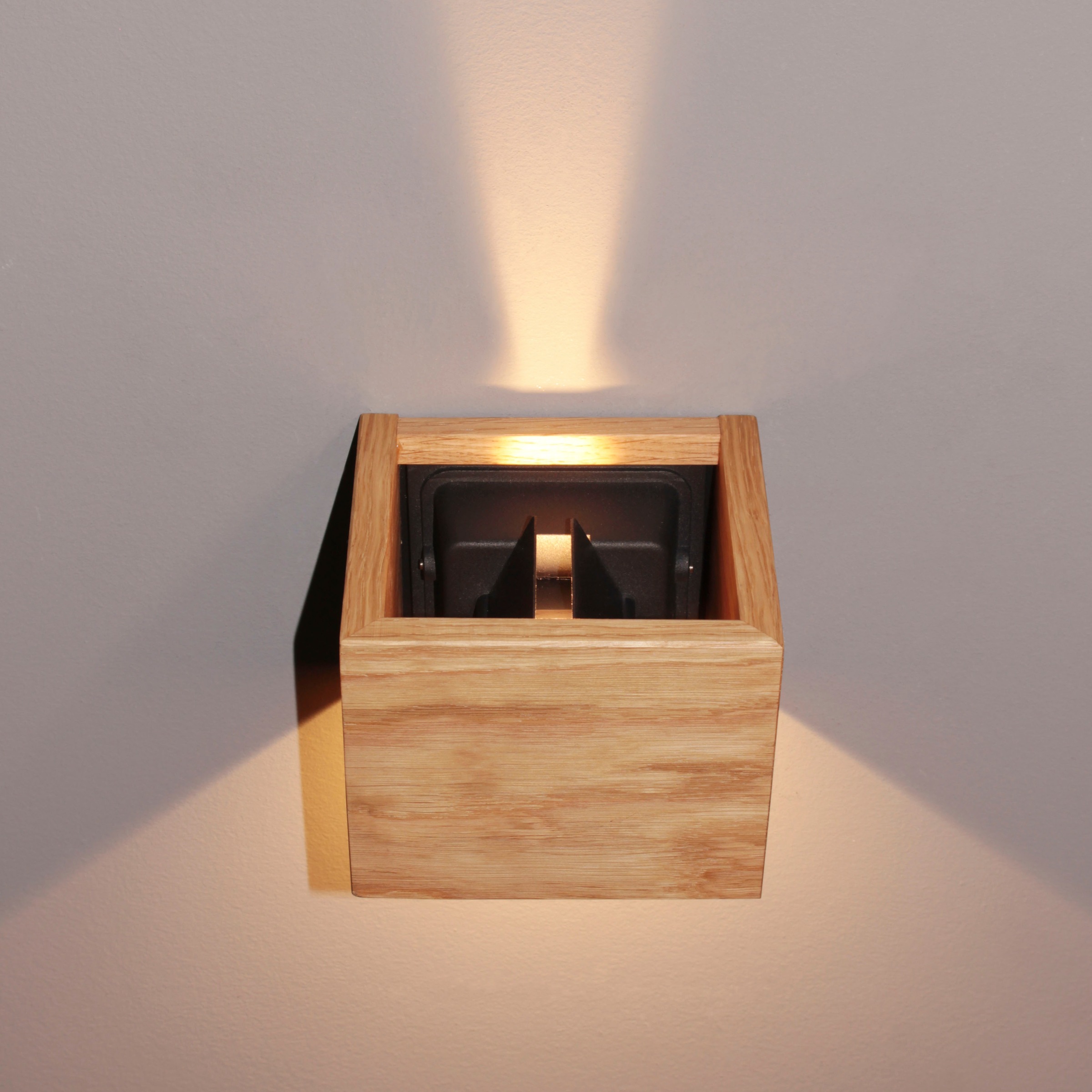 FISCHER & HONSEL Wandleuchte »Shine-Wood«, 2 flammig, Leuchtmittel LED-Modul | LED fest integriert, made in Germany, langlebige LED