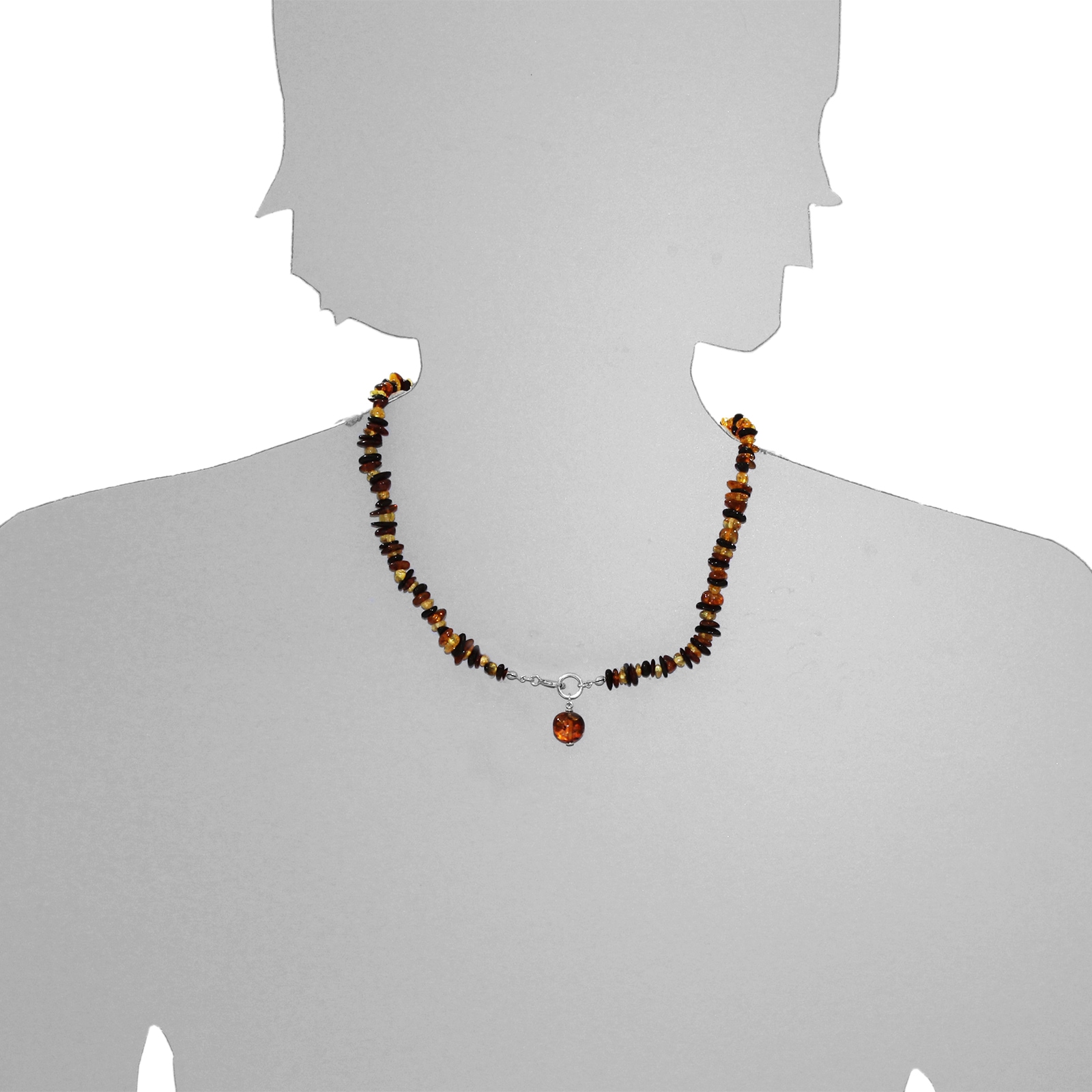 OSTSEE-SCHMUCK Kette ohne Anhänger »- Kugel 12 mm - Bernstein -,«
