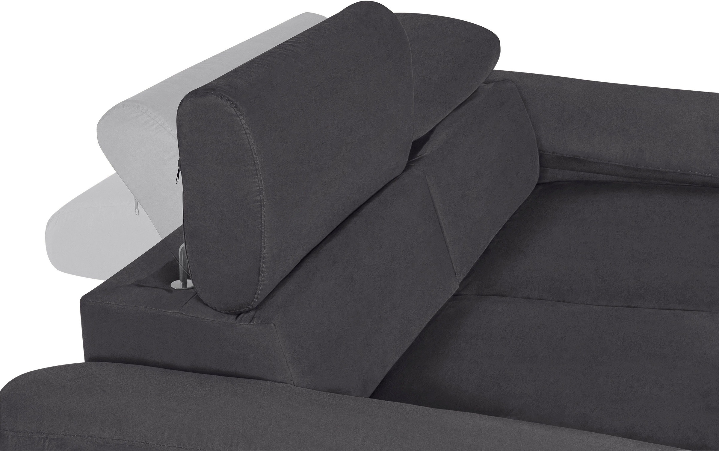 COTTA Polstergarnitur »Komaris«, (Set), Set bestehend aus: 2-Sitzer mit Kopfteilverstellung & Hocker