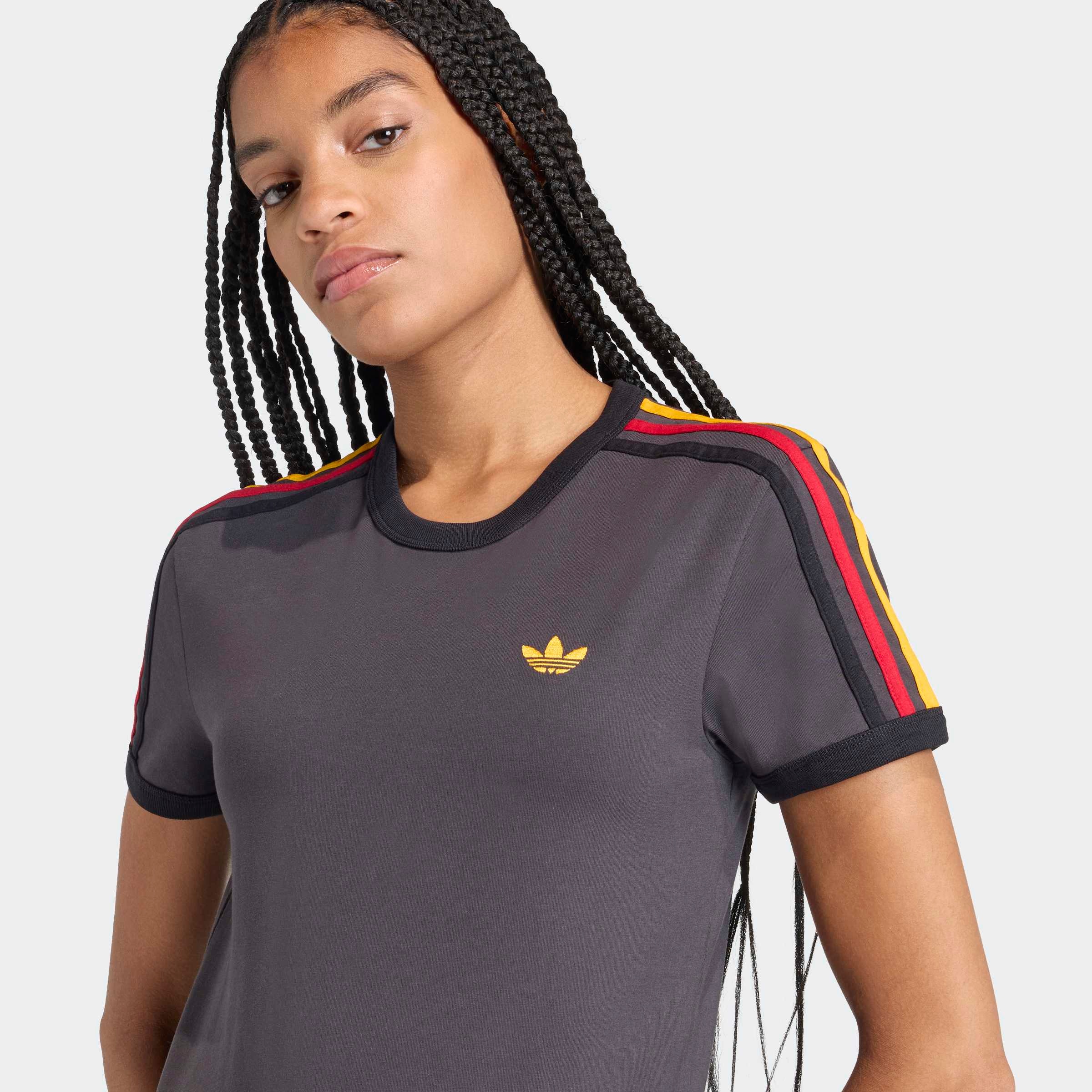 adidas Originals T-Shirt »3-STREIFEN SCHMAL GESCHNITTEN« sanft anliegende Passform, ohne Verschluss, für sportlichen Look