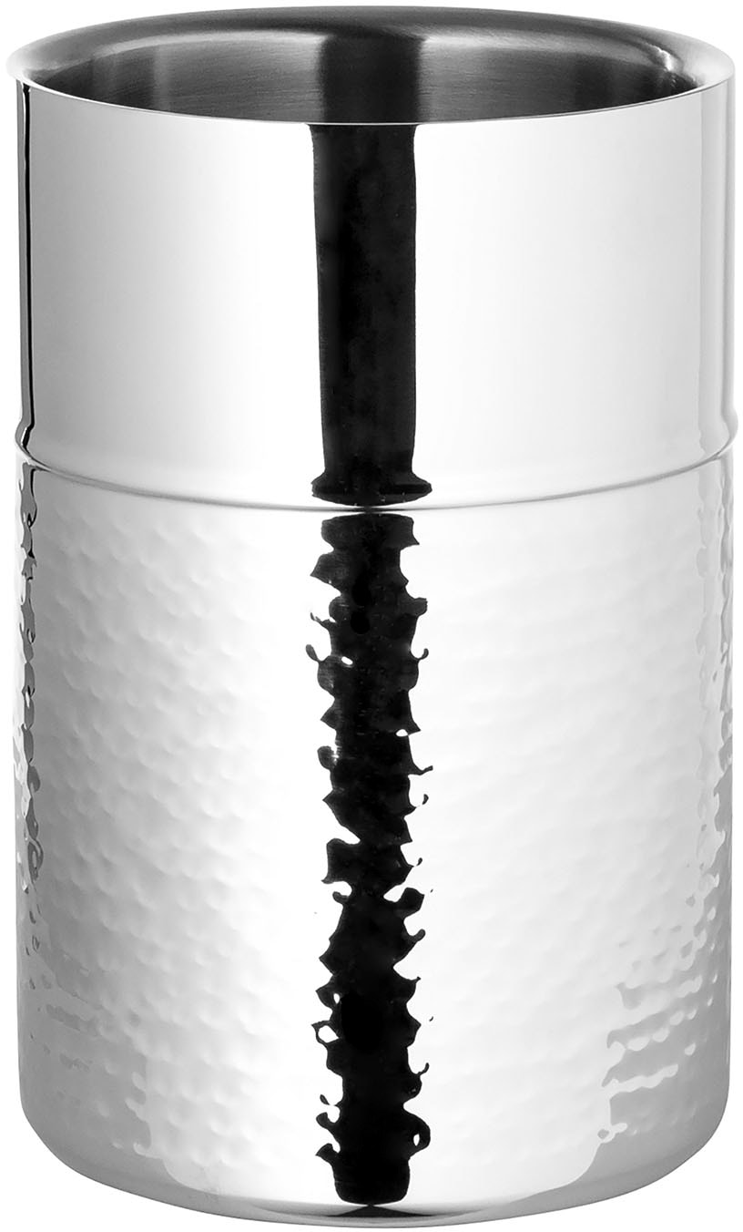 Fink Weinkühler »NASSAU, mit feiner Hammerschlagstruktur« aus Edelstahl, Höhe 18 cm x Ø 12 cm in silberfarben