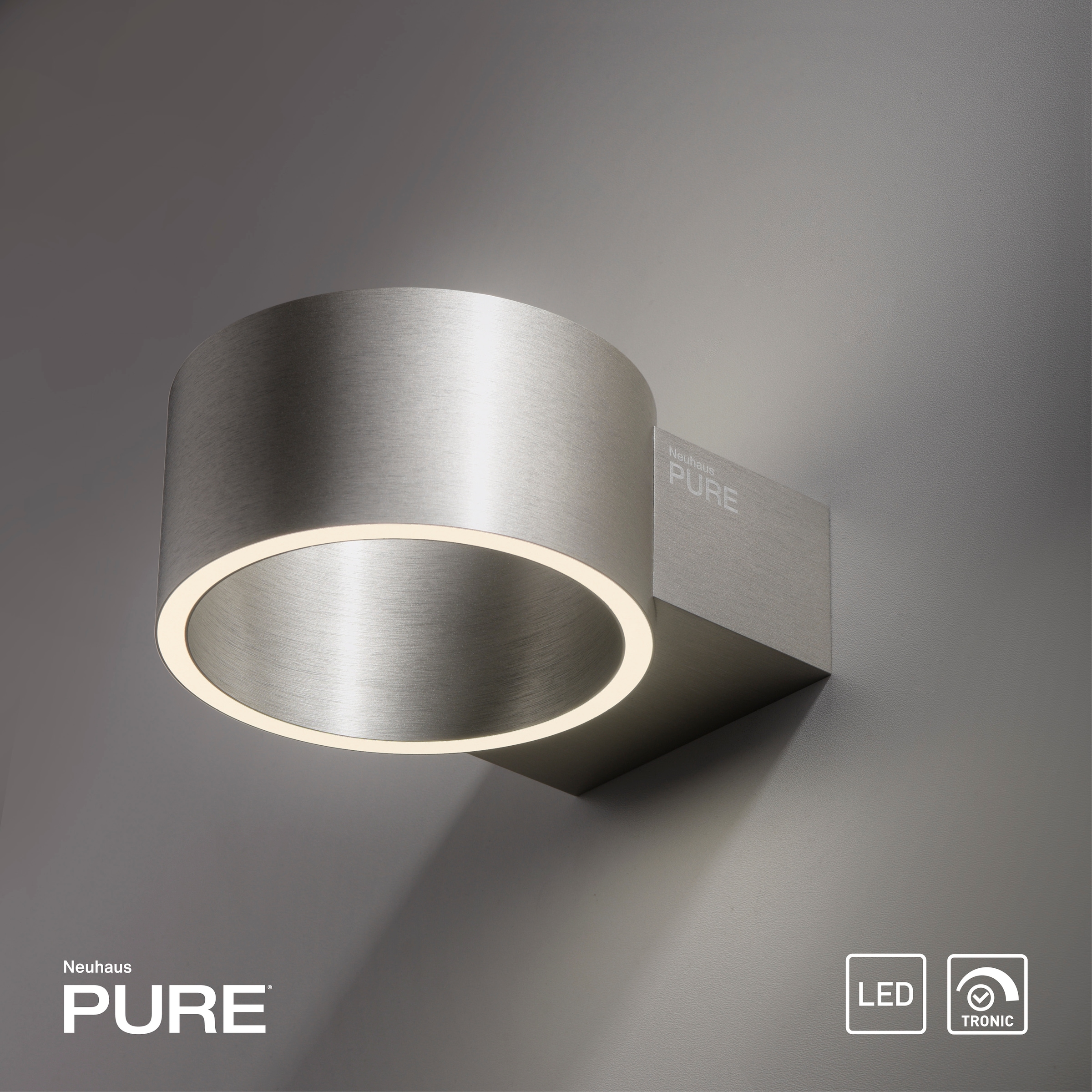Neuhaus PURE LED Wandleuchte »PURE Clipse« LED-Board 1 Stk. Warmweiß Lichtaustritt oben und unten, dimmfähig