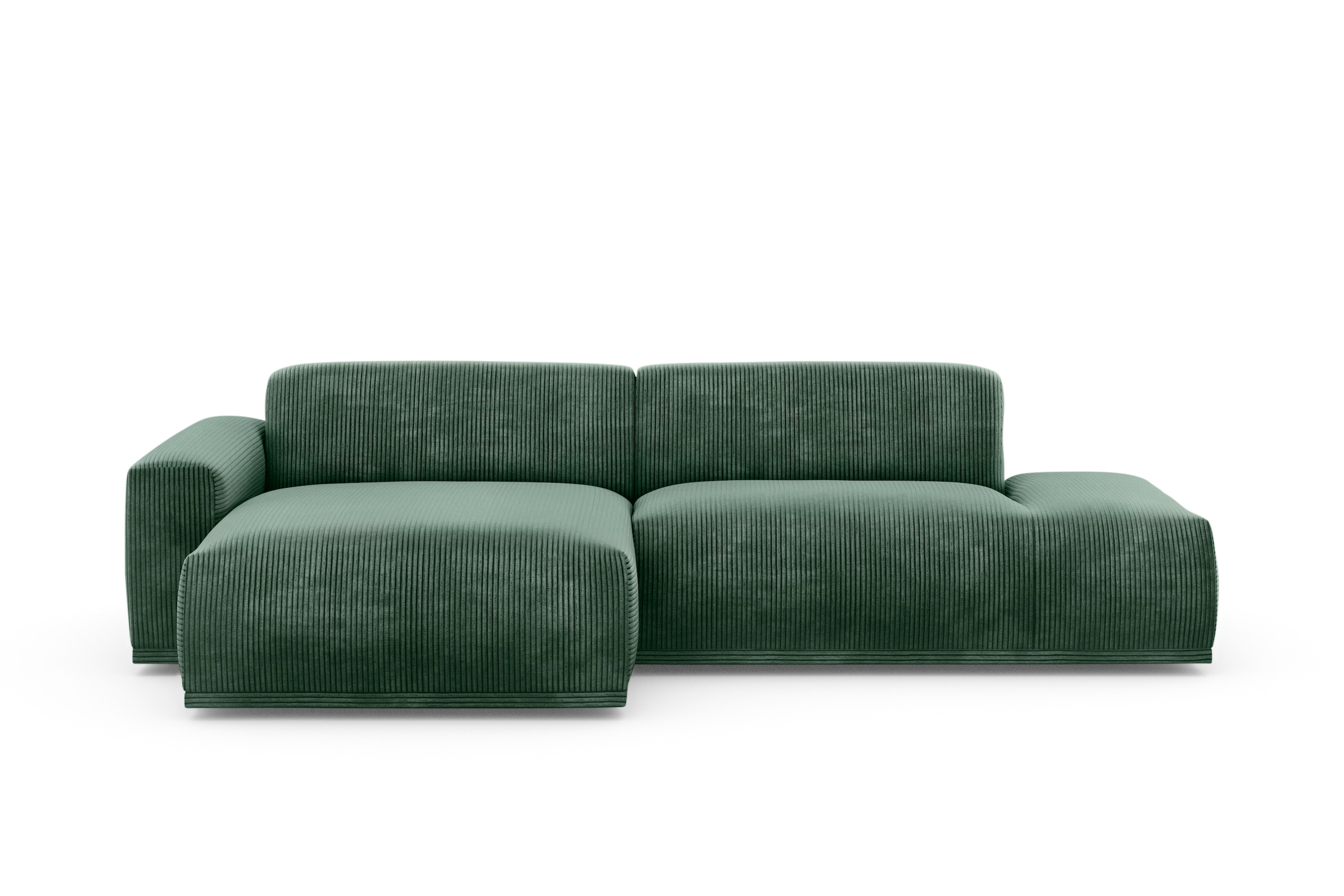 TRENDMANUFAKTUR Ecksofa »Braga, mit hochwertigem Kaltschaum, L-Form, in Cord erhältlich«, (2 St.), modernes Sofa, Couch mit hohem Sitzkomfort, 275/72/160 cm (B/H/T)