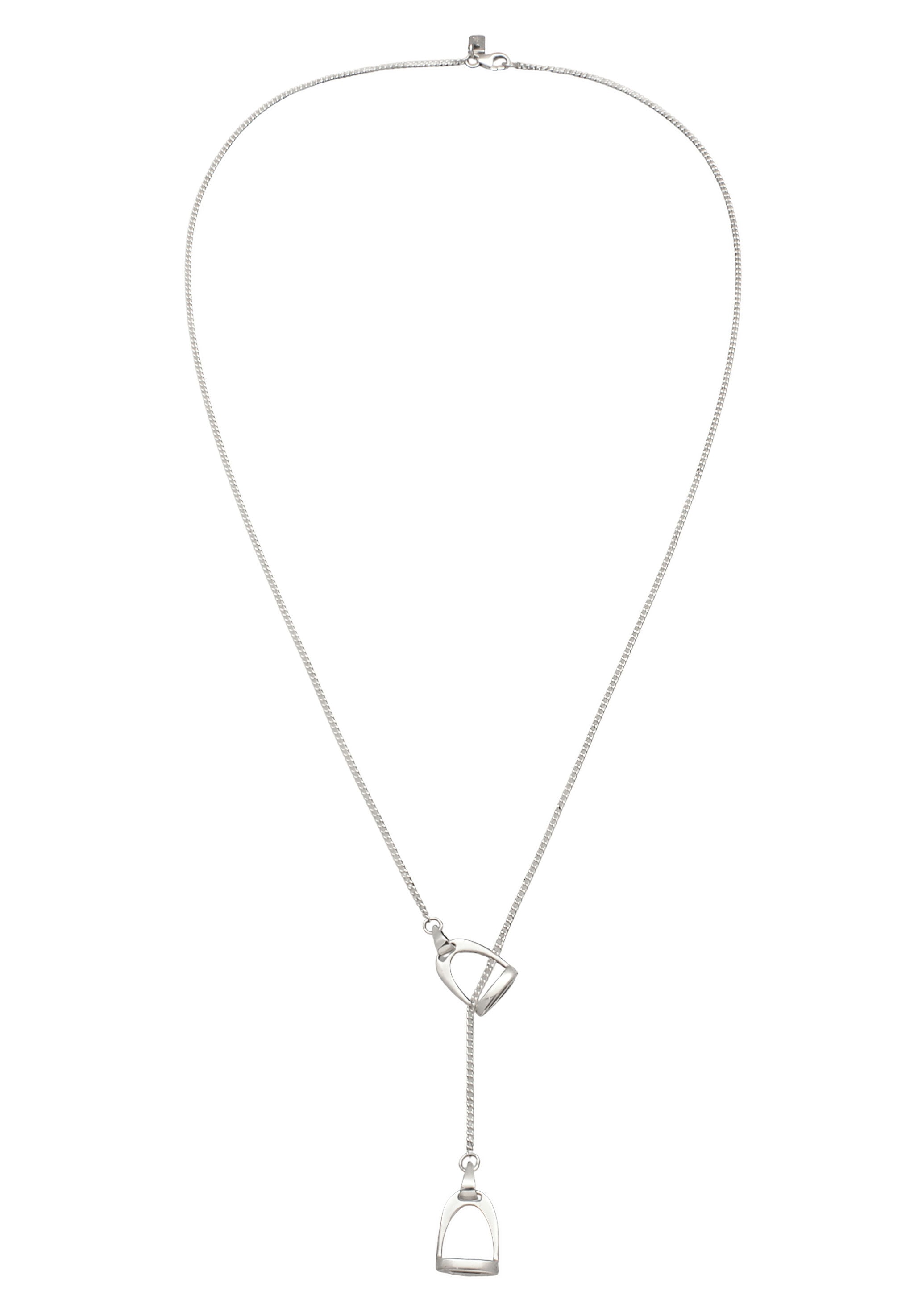 Kuzzoi Lange Kette »Halskette Y-Kette Steigbügel Panzerkette 925 Sterling Silber«