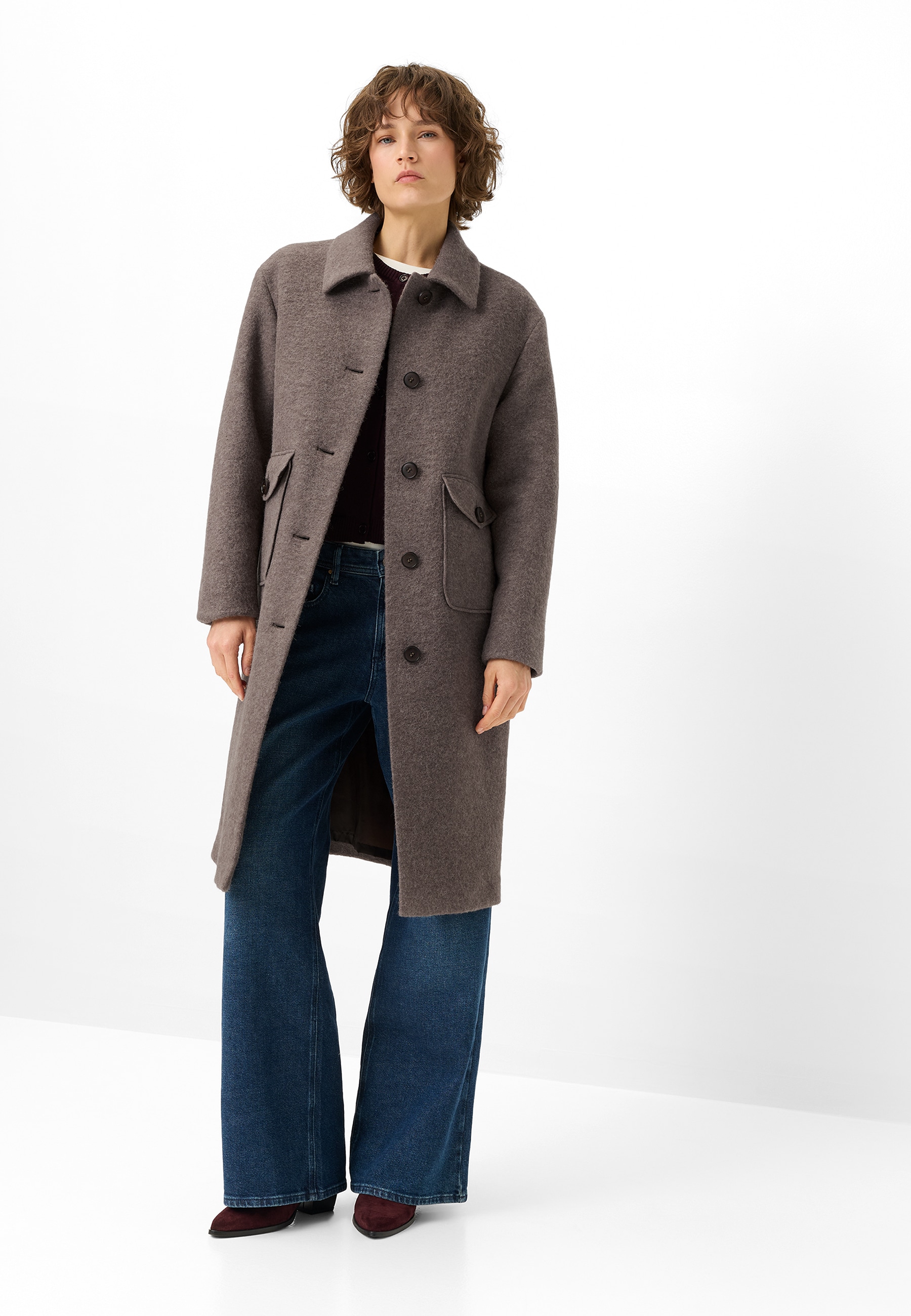 Fuchs Schmitt Wollmantel »Wollmantel« aufgesetzte Taschen, Regular Fit