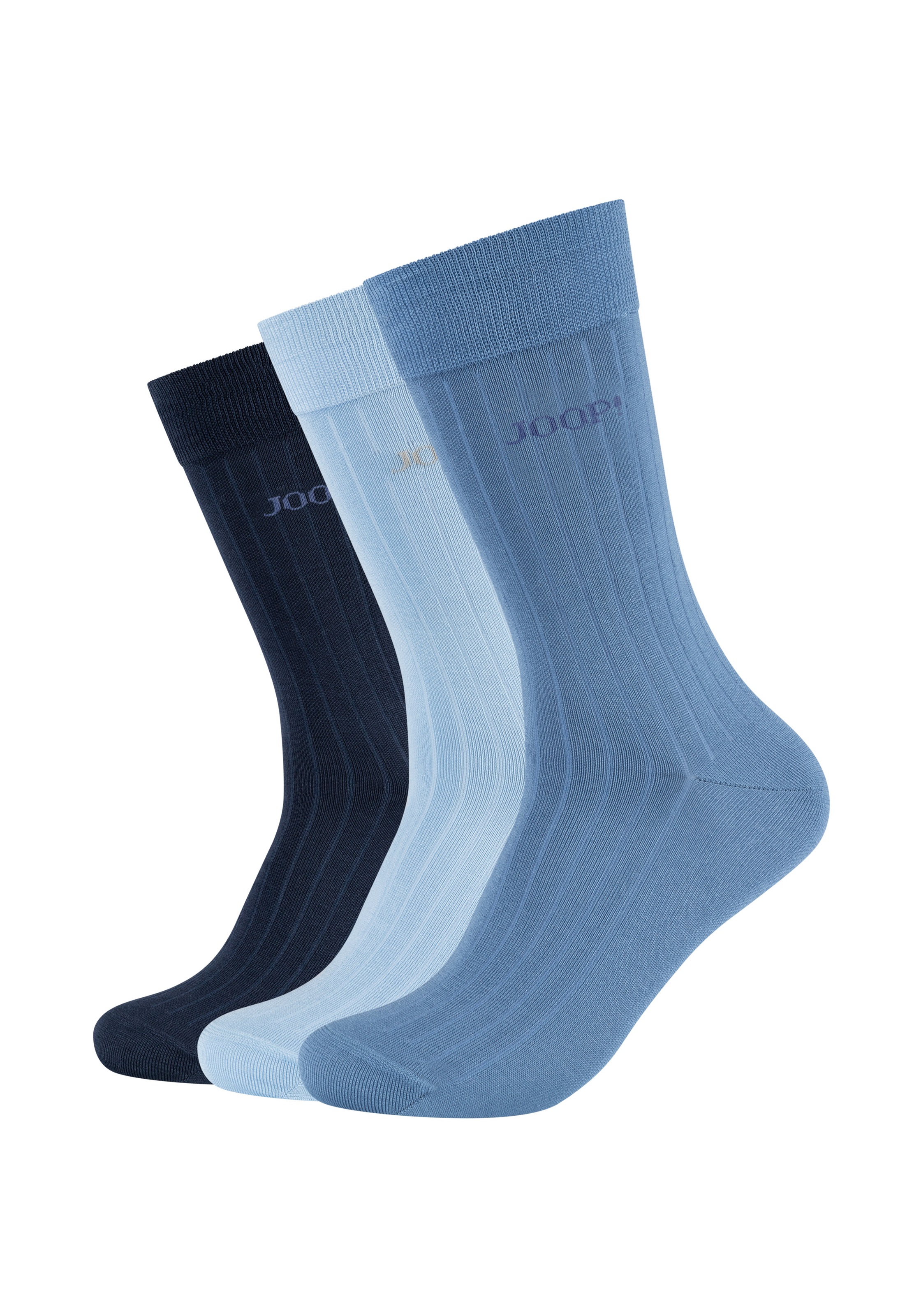 JOOP! Kniestrümpfe »premium essentials« 3 Paar tlg. mit elastischem Bund