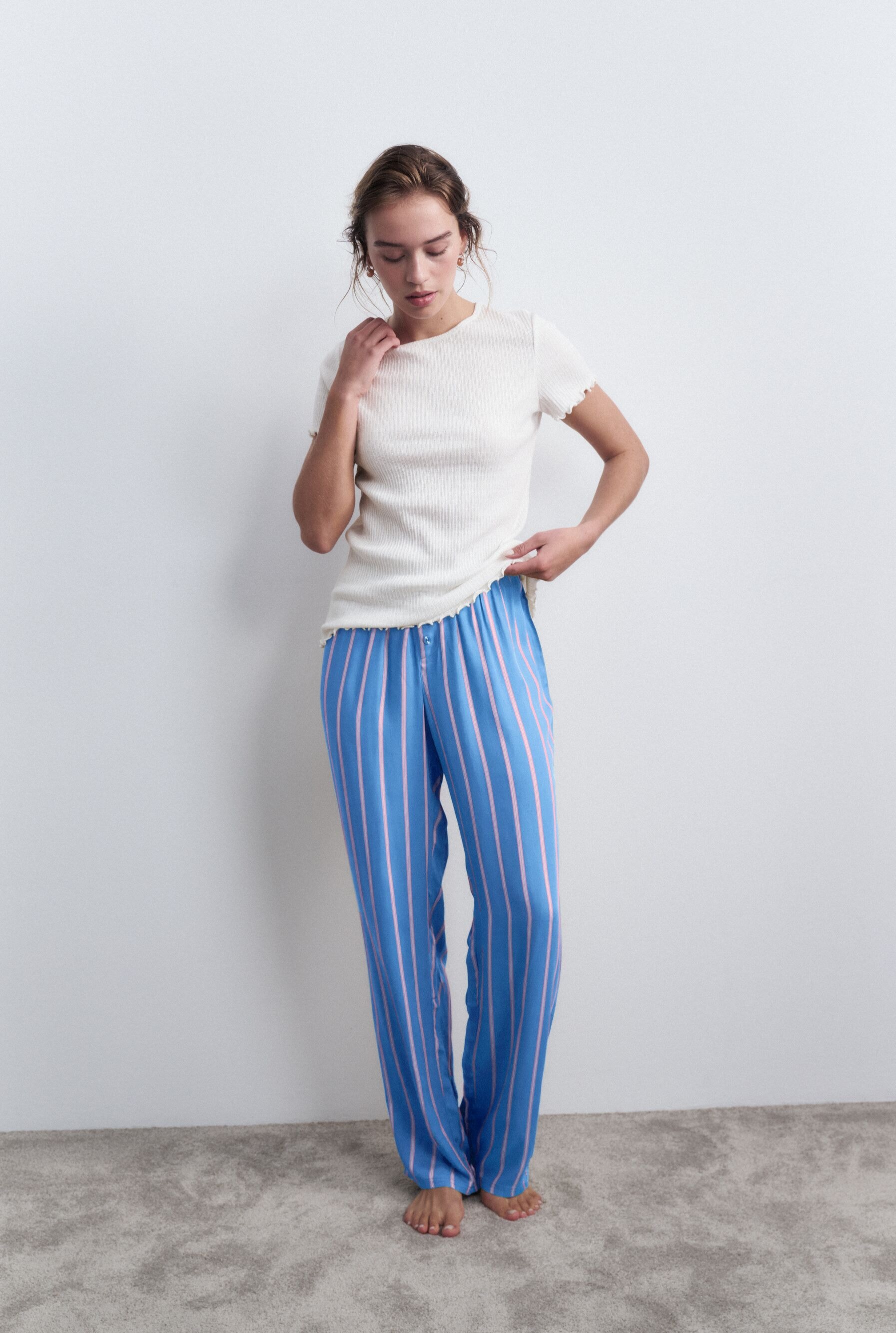 Triumph Pyjamahose »Mix & Match Trousers Viscose 01«  Gummizug, gestreift, leicht