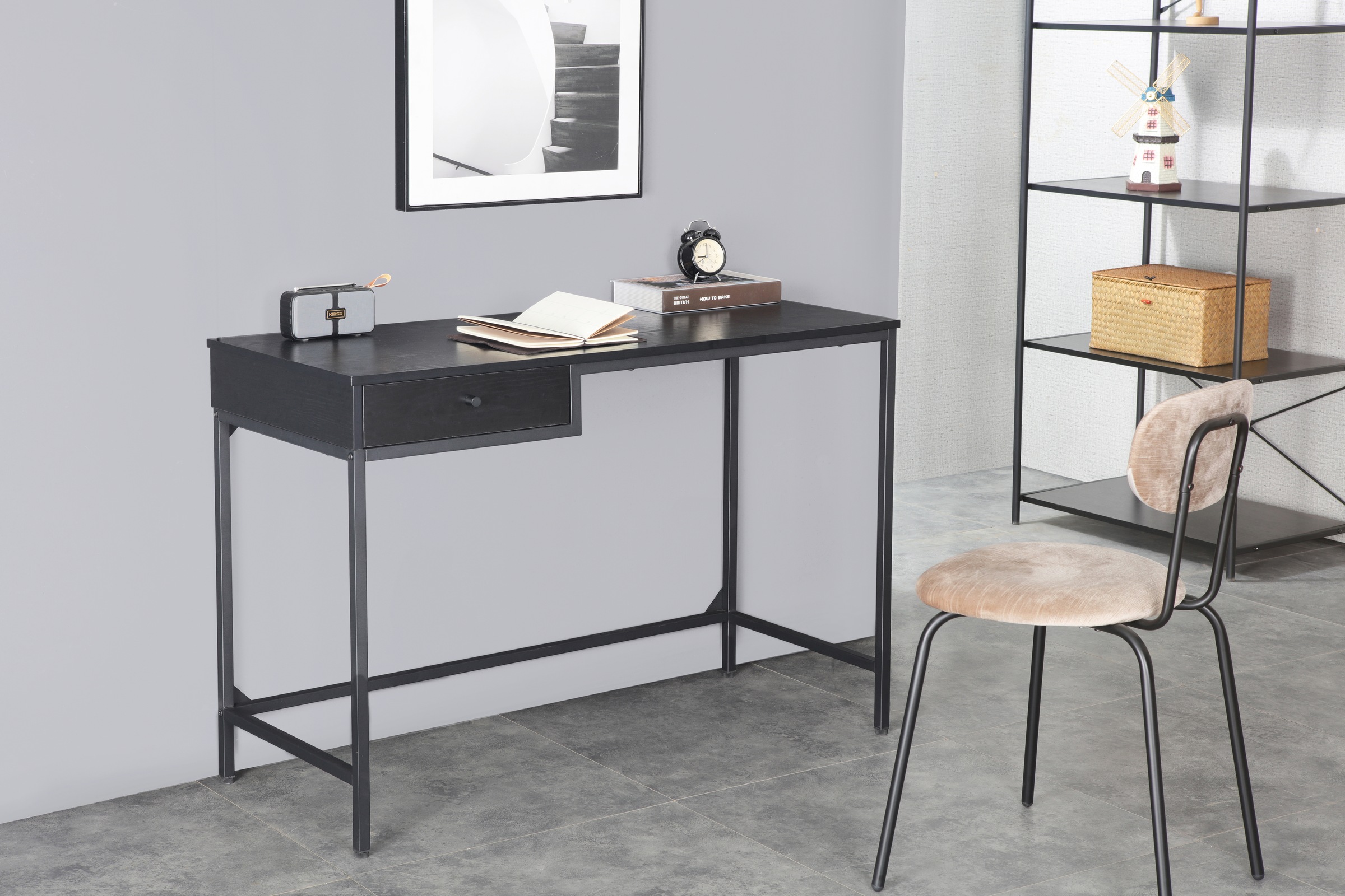 INOSIGN Schreibtisch »Ronica«, Metallgestell, 1 Schublade, ABS-Kanten, Breite 110 cm