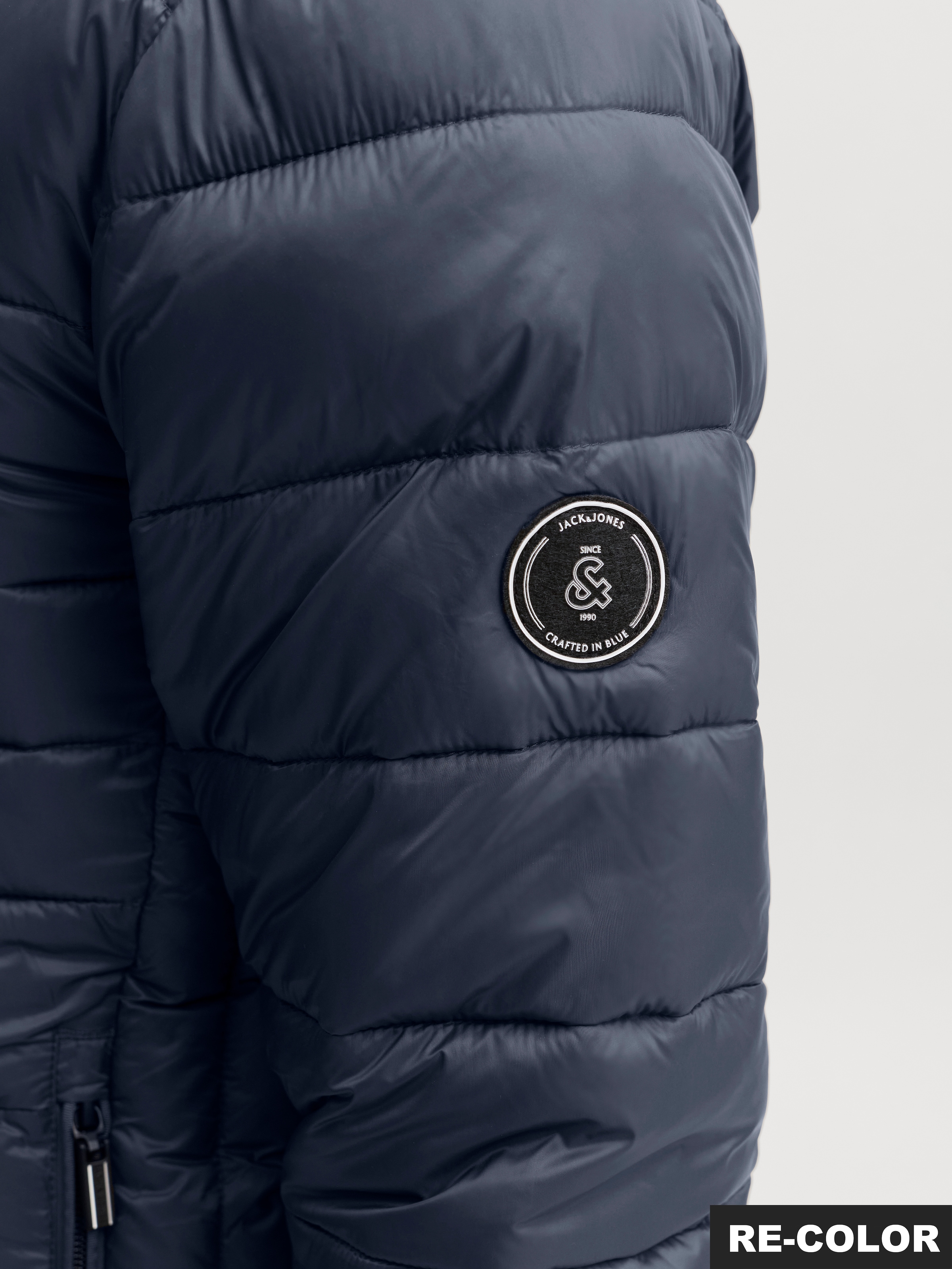 Jack & Jones Steppjacke »JJEKINGSLEY LIGHT PUFFER COLLAR NOOS« Kunstfaser, mit Stehkragen