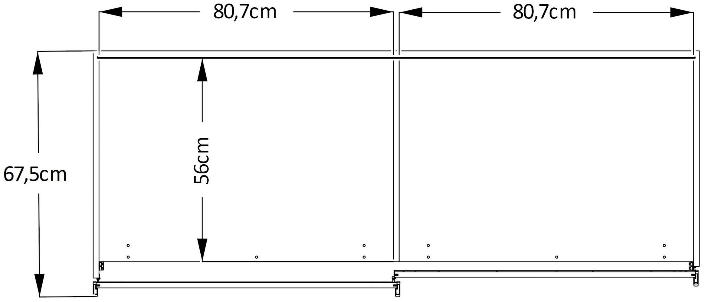 STAUD Schwebetürenschrank »Includo Glas, Made in Germany«