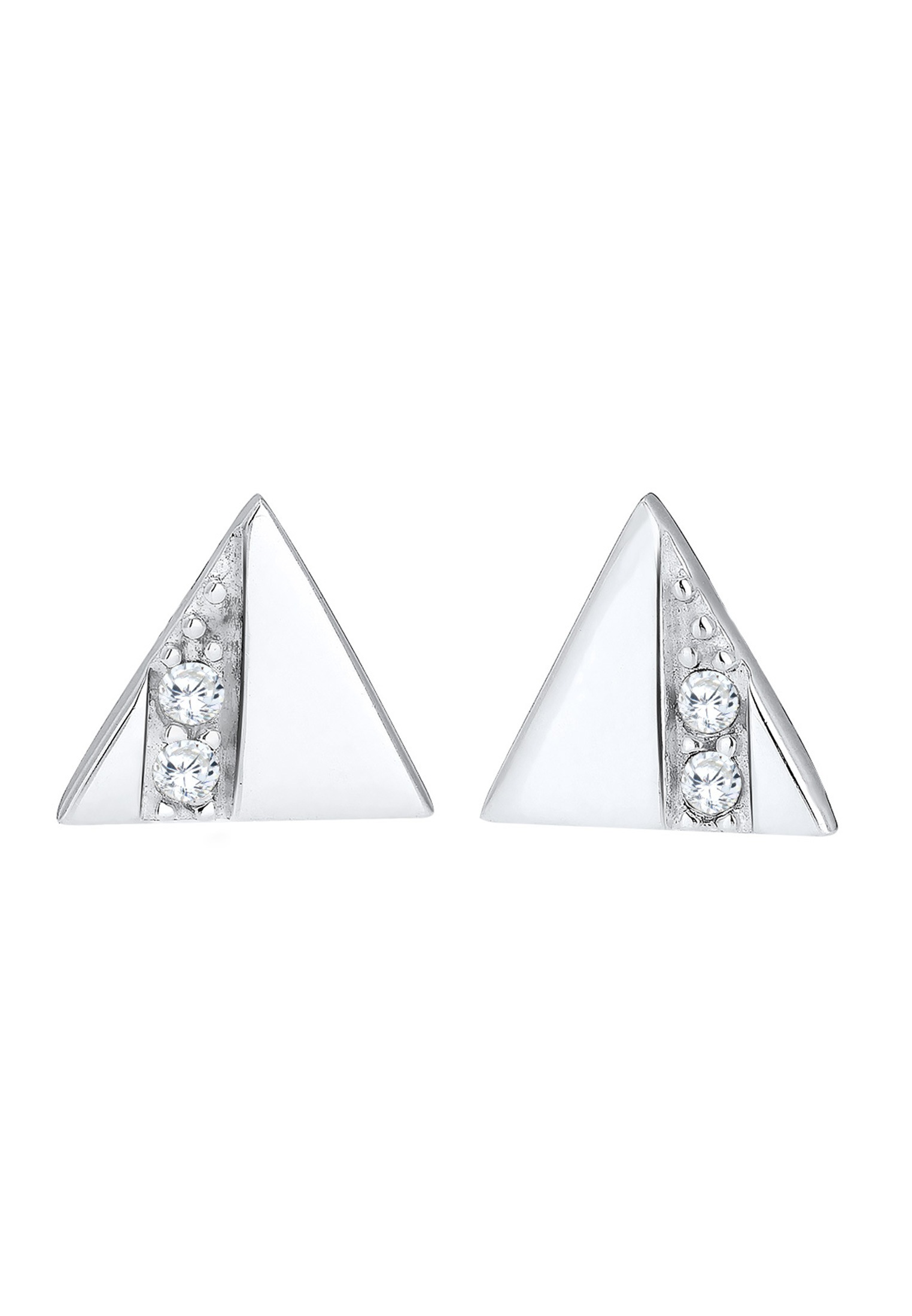 Elli Paar Ohrstecker »Ohrringe Dreieck Zirkonia Geo Trend 925 Silber«
