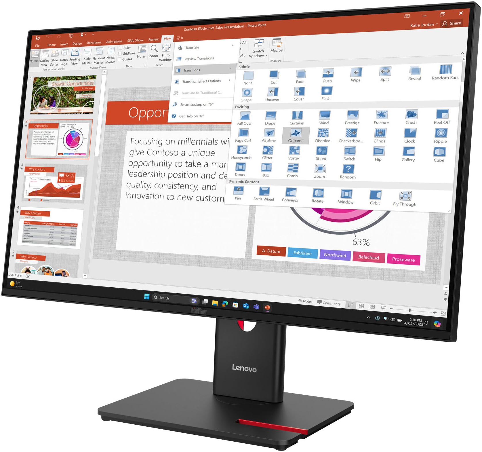 Lenovo LED-Monitor »T27-40(D25270FT0)« 69 cm/27 ″  1920 x 1080 px FHD 6 Reaktionszeit 120 Hz
