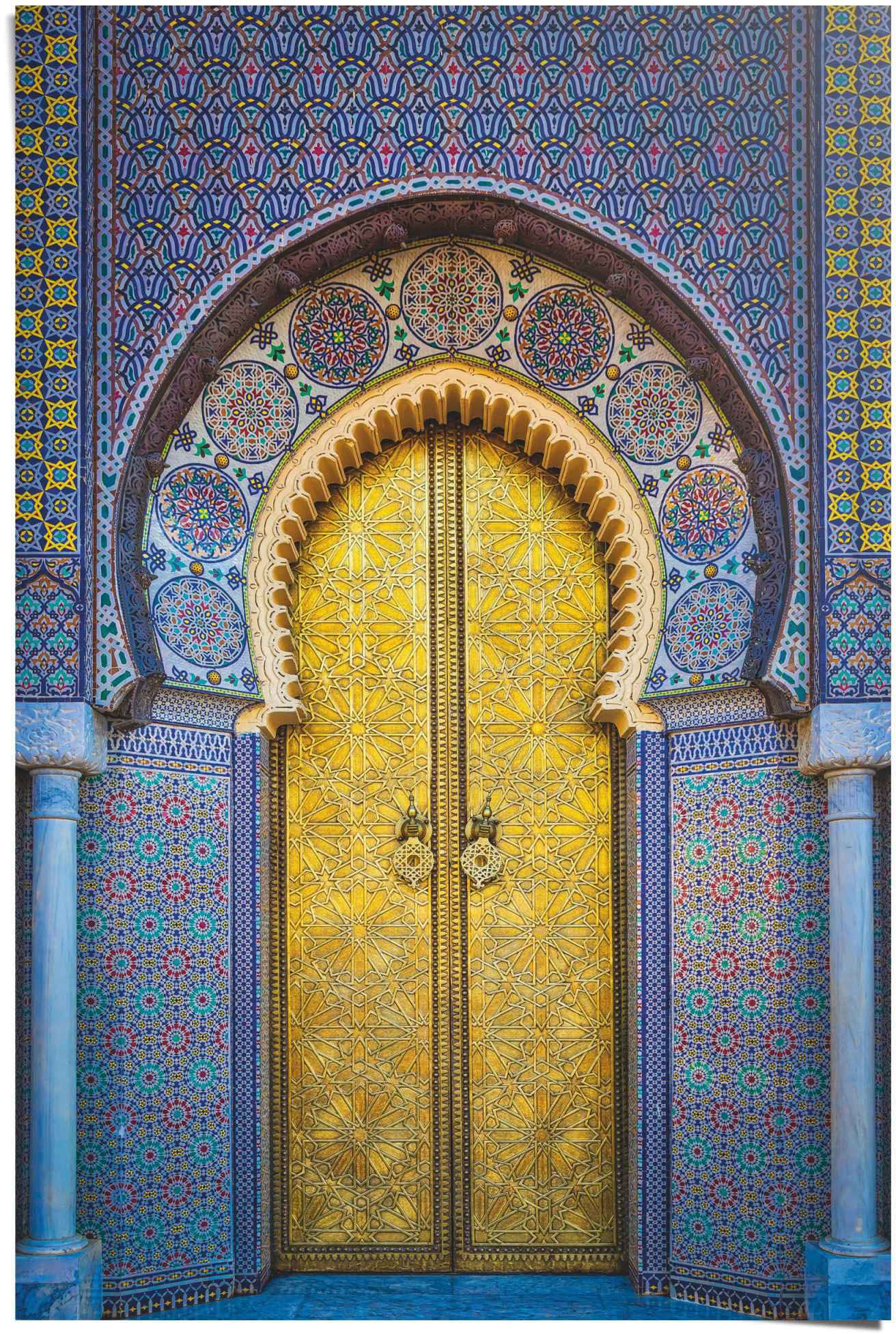 Reinders! Poster bestellen St.) Online OTTO - Tür »Goldene Shop (1 im Köningspalast - Stilvoll Orientalisch Farbenfroh - Fez«