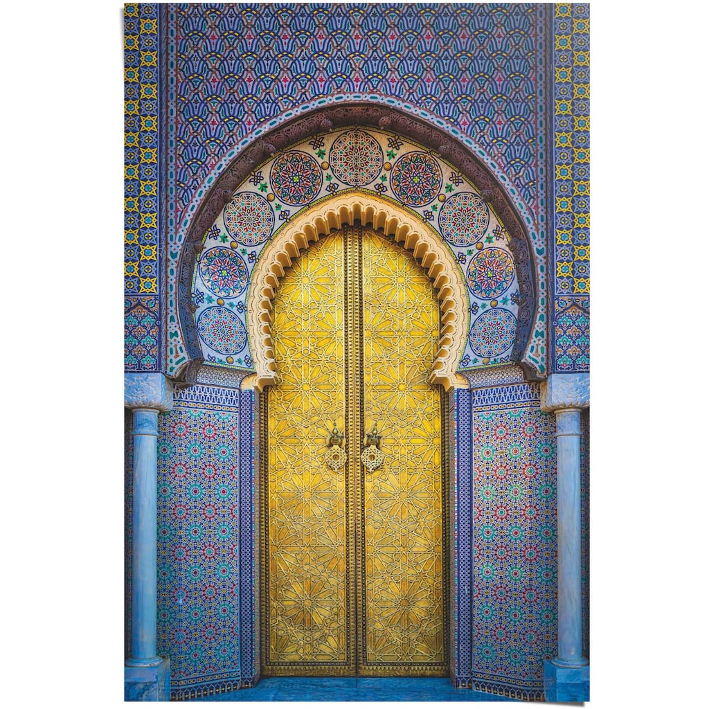 Reinders! Poster »Goldene Tür Orientalisch - Stilvoll - Farbenfroh - Köningspalast Fez«, (1 St.)