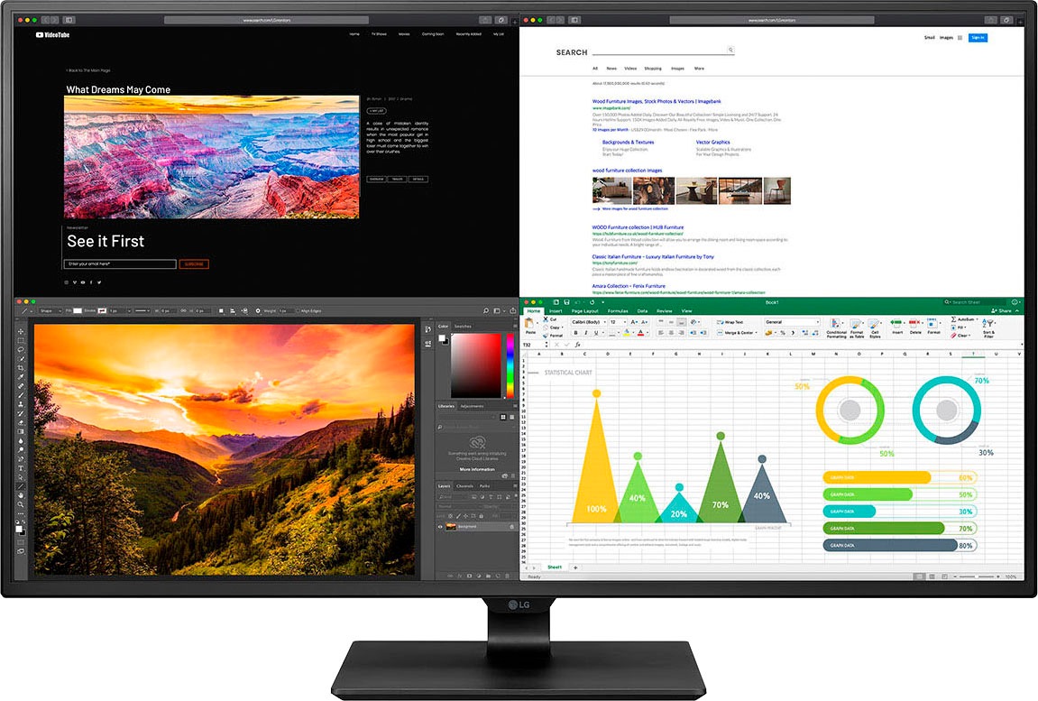 LG LCD-Monitor »43UN700-B«, 107,98 cm/42,5 Zoll, 3840 x 2160 px, 4K Ultra HD, 8 ms Reaktionszeit, 60 Hz