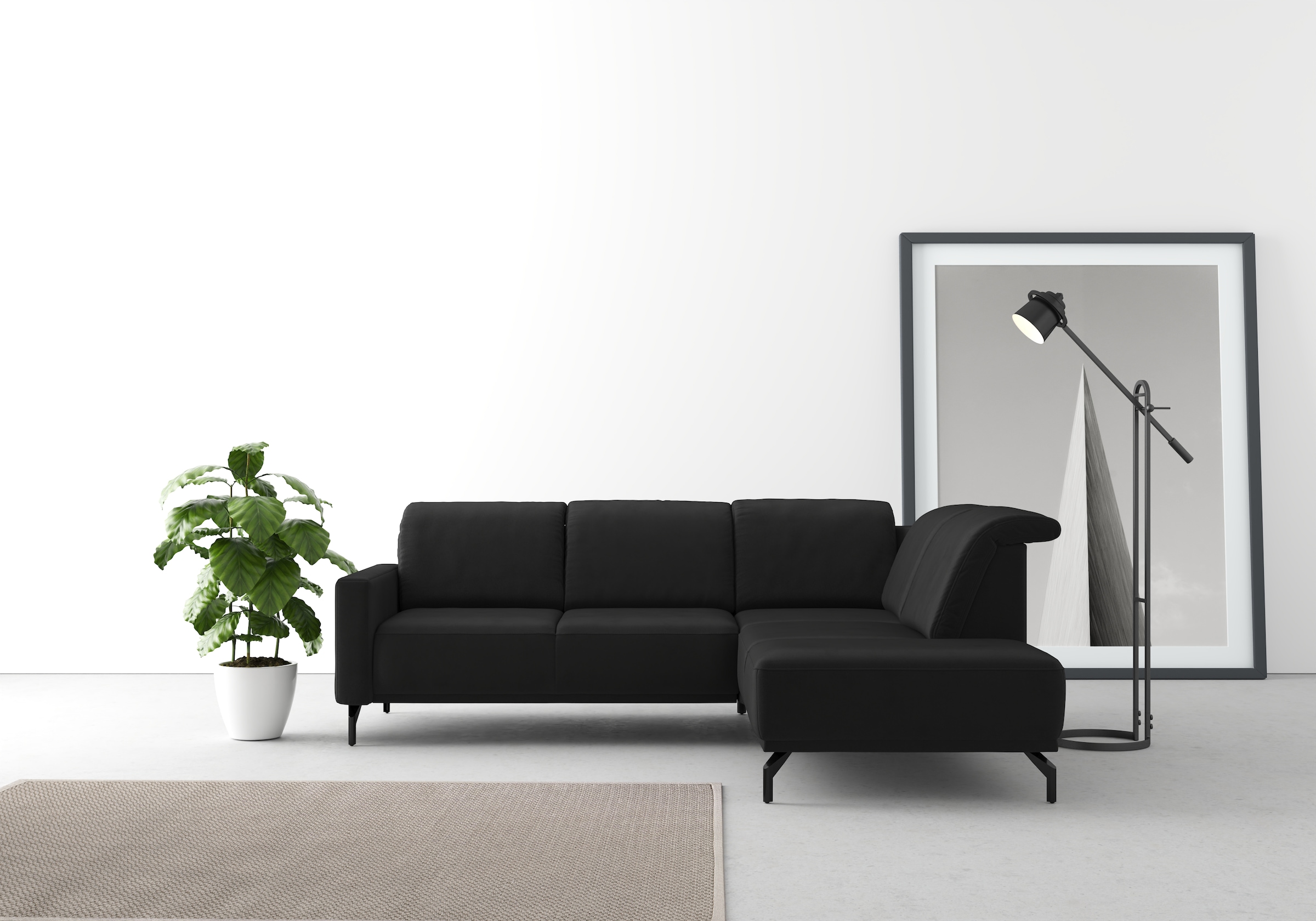 sit&more Ecksofa »Bailando L-Form« wahlweise mit Kopfteilverstellung und Vorziehsitz, motorisch