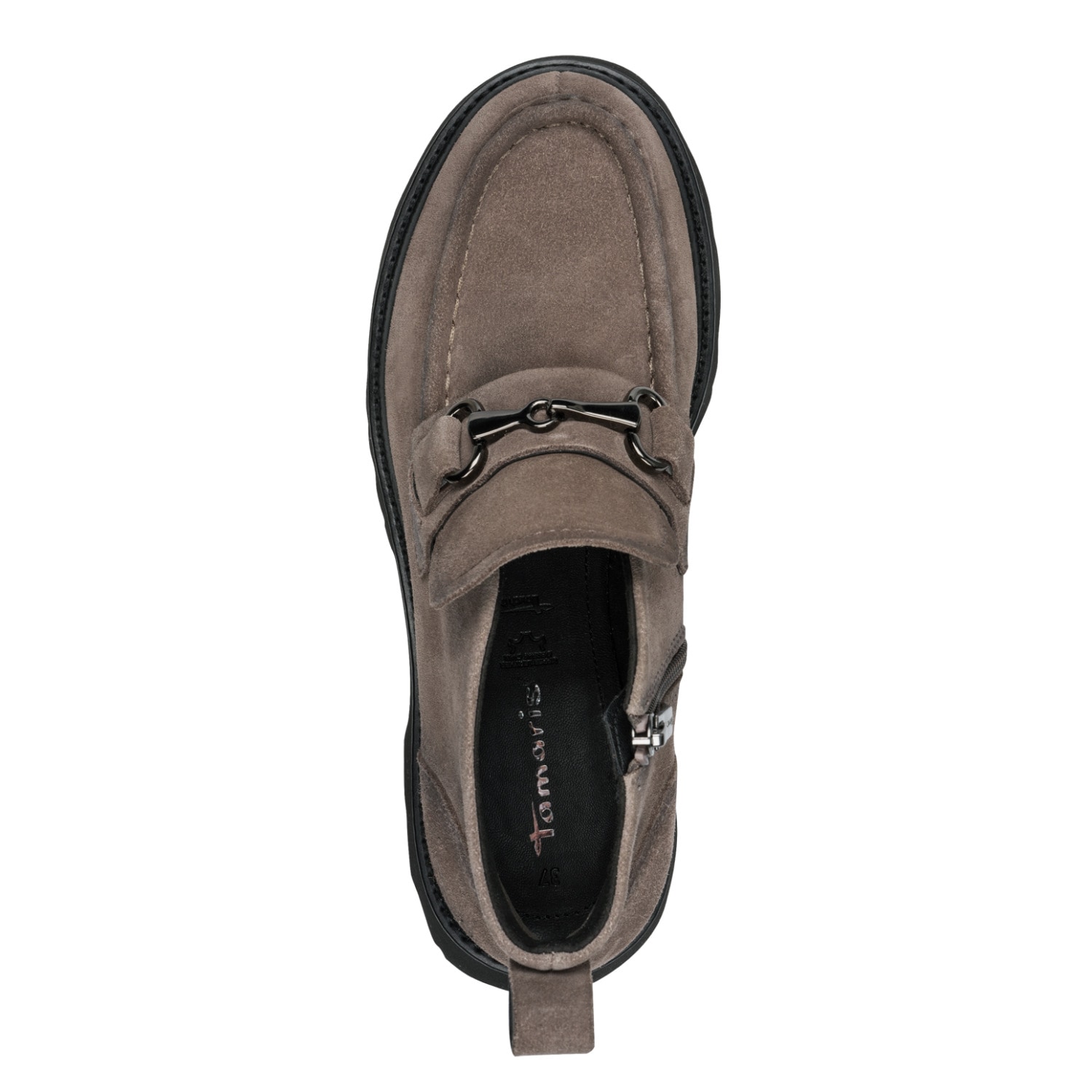 Tamaris Stiefelette  Blockabsatz, Ankleboots in Loafer-Optik, mit Zierschnalle