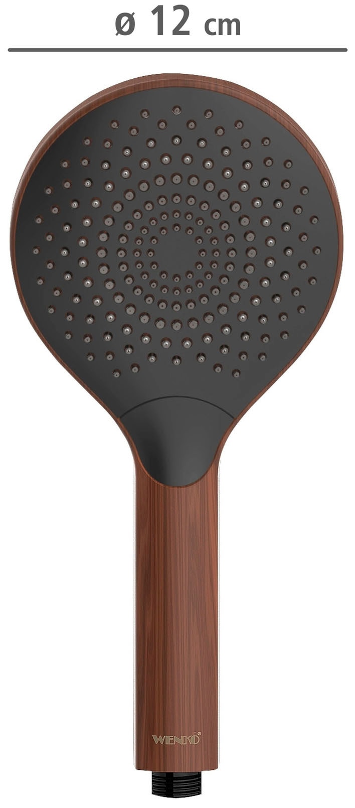 WENKO Handbrause »Watersaving«, (1 tlg.), Wood, Ø 12 cm
