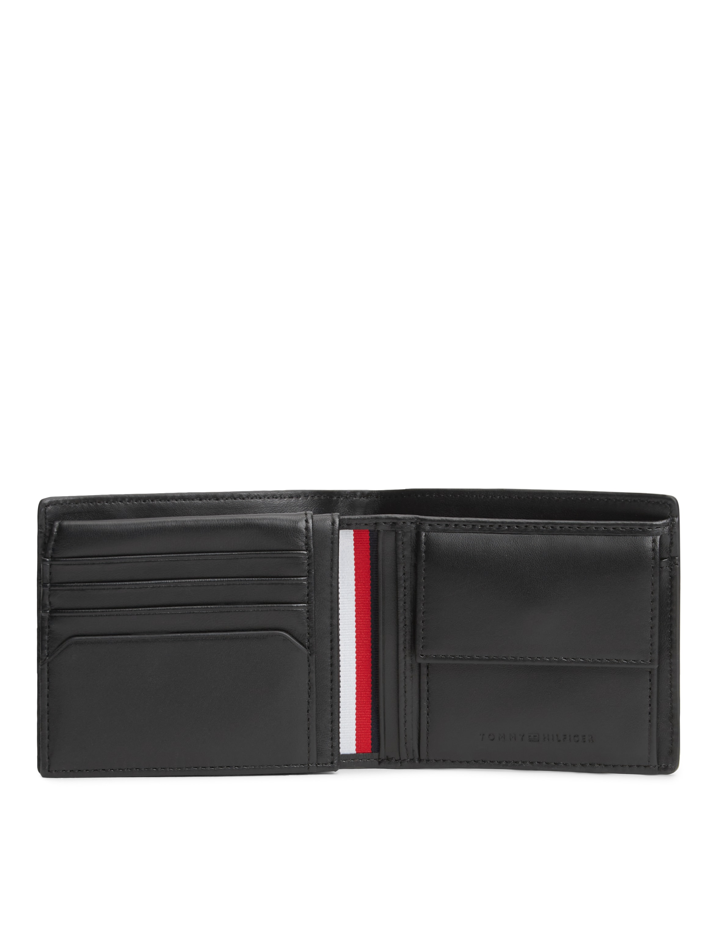Tommy Hilfiger Geldbörse »TH CENTRAL CC FLAP AND COIN« Unisex Portmonnaie, Geldbeutel mit Kontraststreifen innen