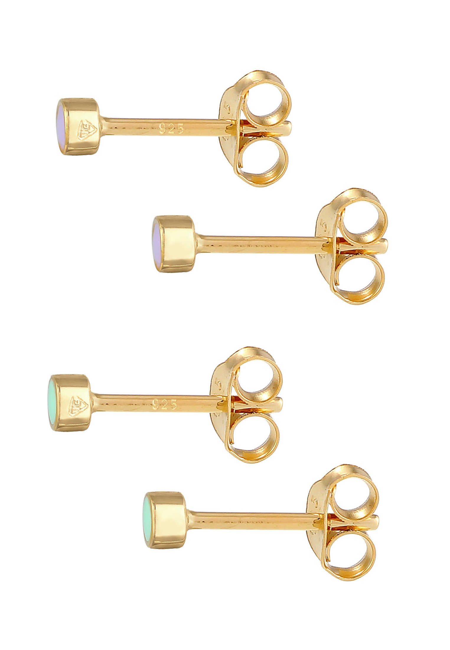 Elli Paar Ohrstecker »Ohrringe Stecker Emaille Basic Set 925 Silber«
