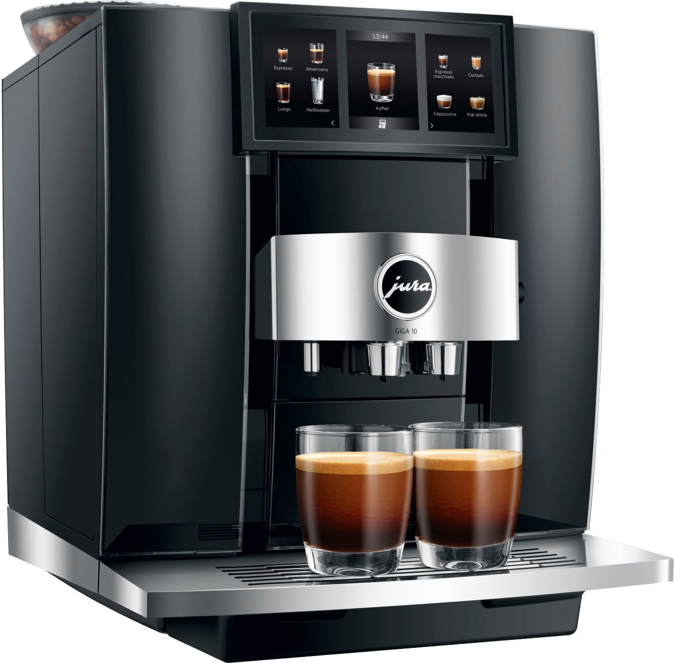 JURA Kaffeevollautomat »15478 GIGA 10 (EA), Diamond Black« 35 Spezialitäten, Cold Brew, 2 Mahlwerk