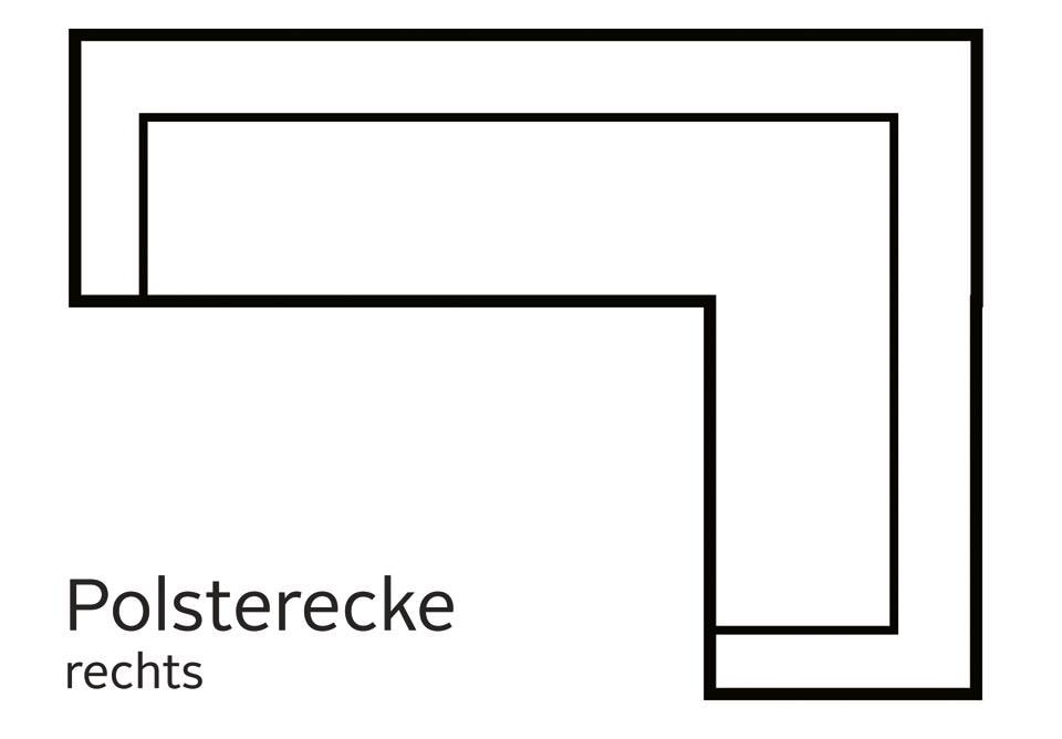 Places of Style Ecksofa »Pinto, XXL, 250/290 cm, langer Schenkel, Ottomane«, Cord, Chenille, Lederoptik, mit Keder, Metallfüße, Wellenunterfederung