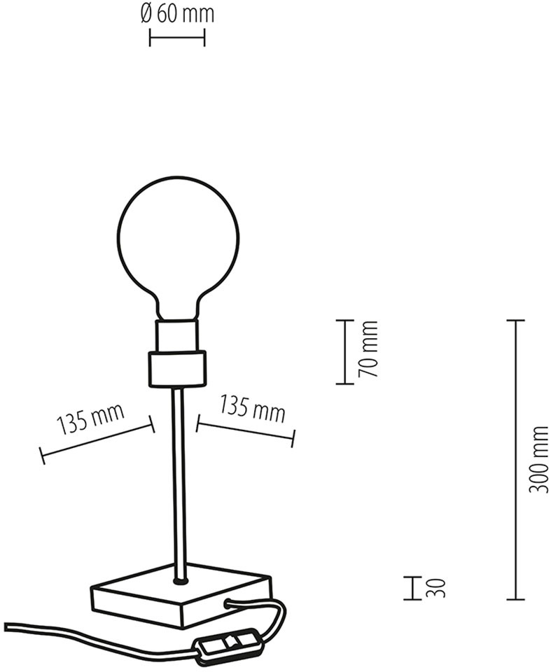 BRITOP LIGHTING Tischleuchte »CHANDELLE«, 1 flammig, Leuchtmittel E27 | Leuchtmittel wechselbar-ohne Leuchtmittel, Naturprodukt aus Eichenholz