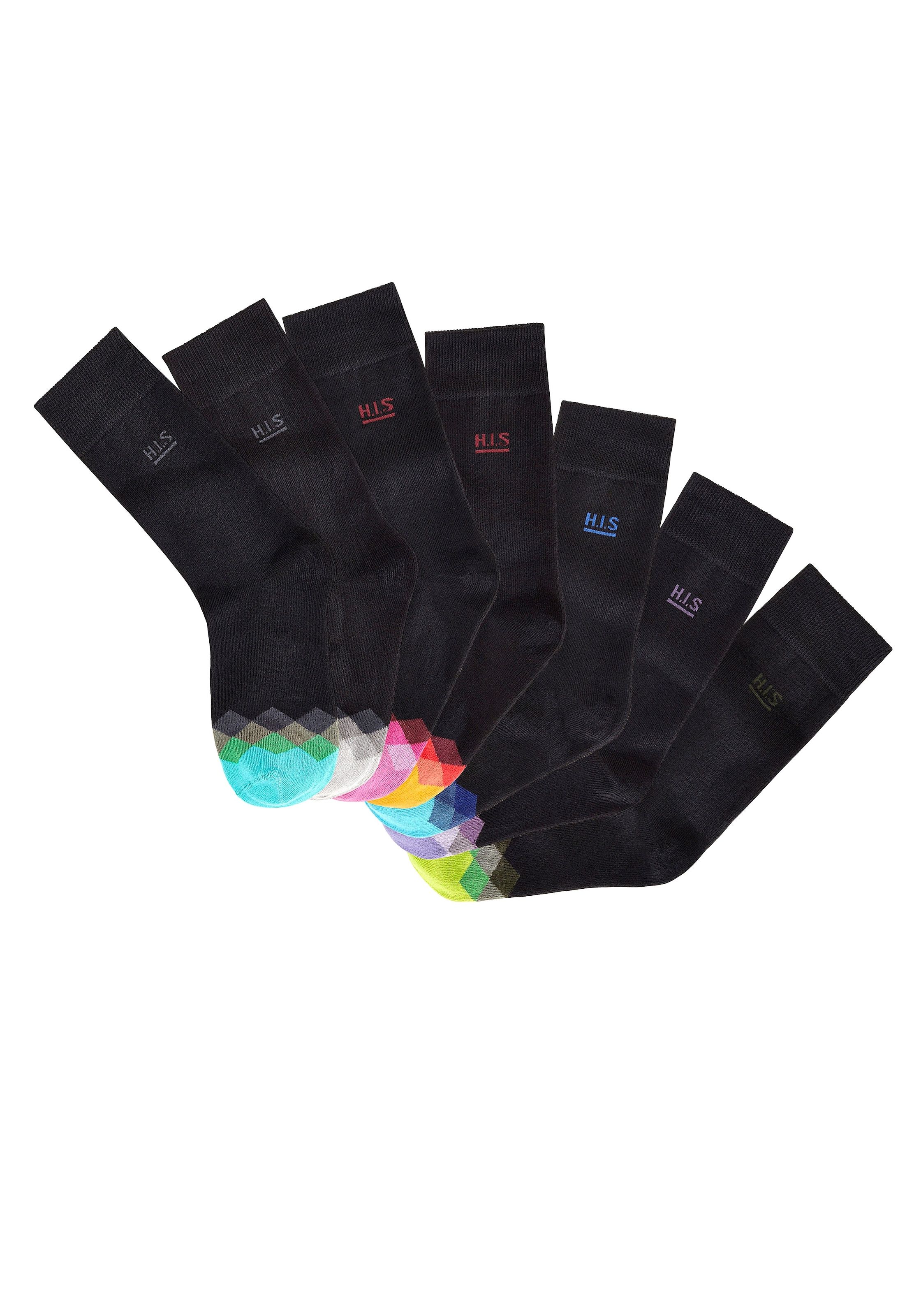 H.I.S Socken, (7 Paar), mit bunt gemusterter Spitze bei OTTOversand