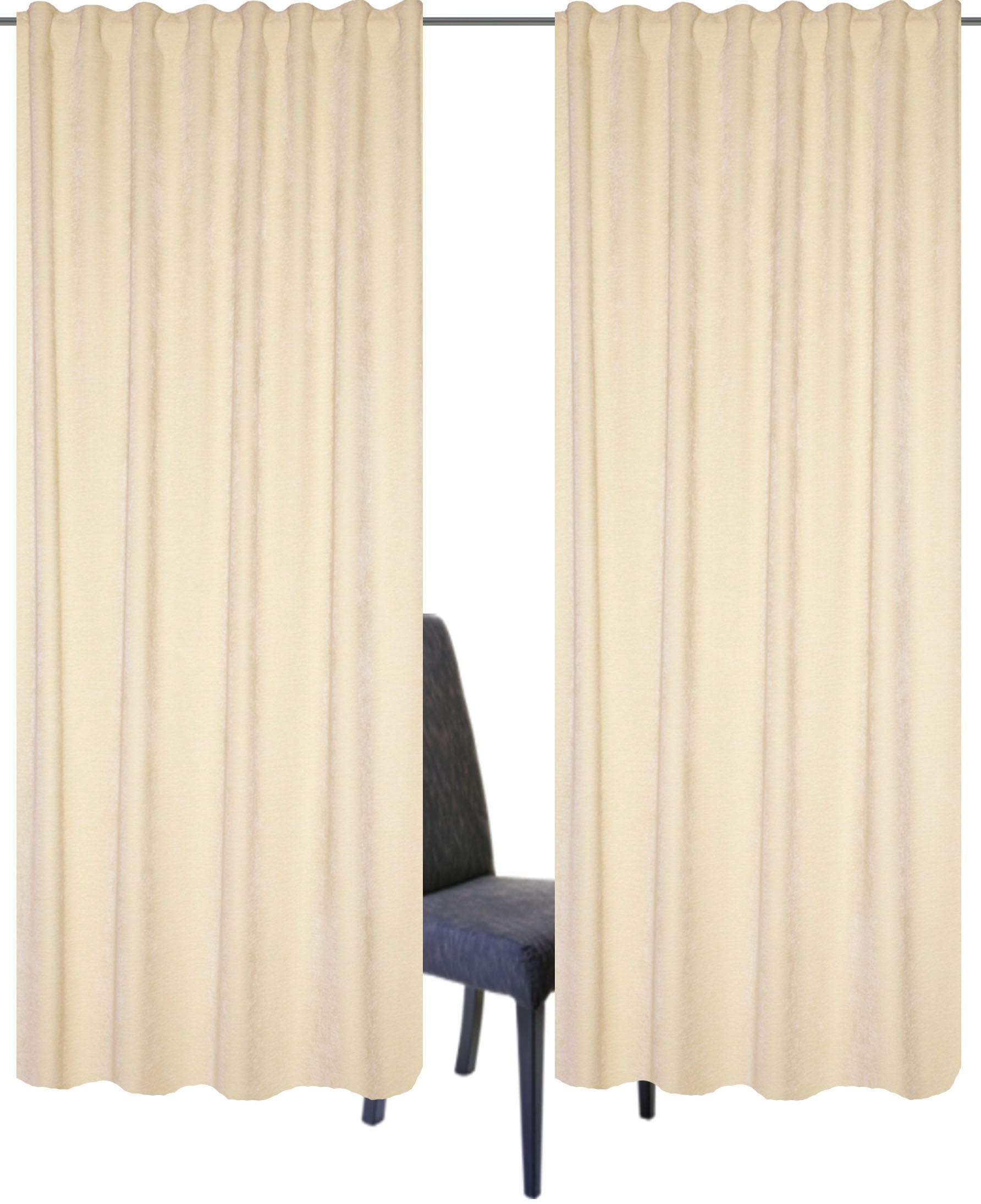 Home Basics Vorhang »WOLLY«, (2 St.), 2er Pack Thermochenille Uni WOLLY