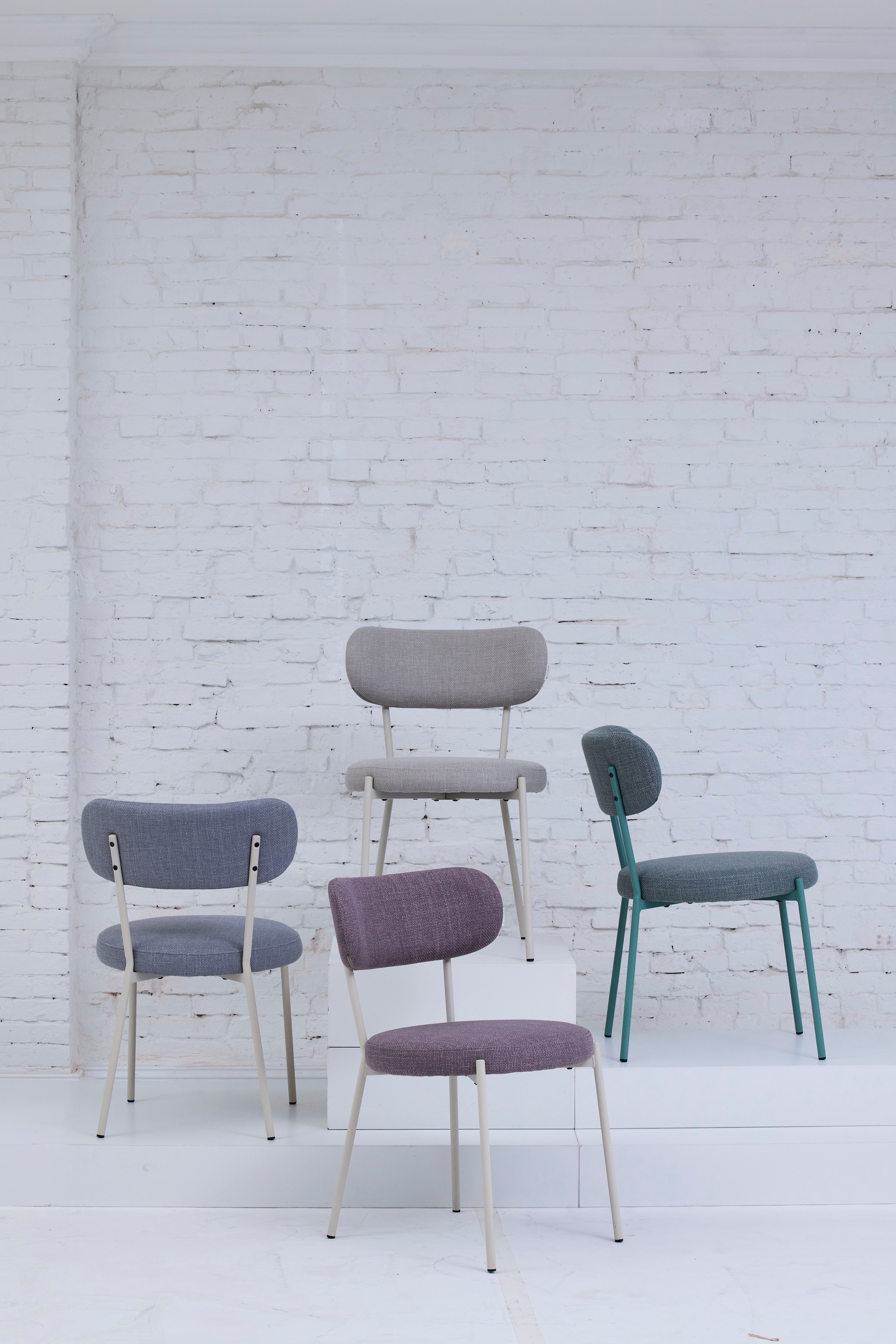 TOM TAILOR HOME 4-Fußstuhl »SOFT PAD CHAIR« (Set) 2 Stk. Webstoff Esszimmerstuhl, 4-Fußgestell, mit Rückenausschnitt