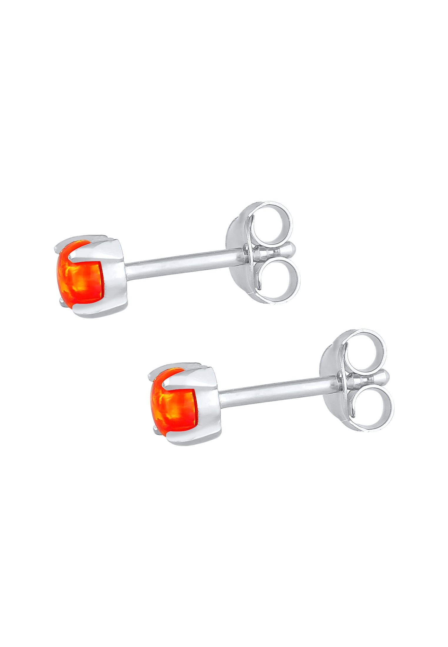 Elli Paar Ohrstecker »Ohrringe Stecker Opal Rund Synthetisch 925 Silber«