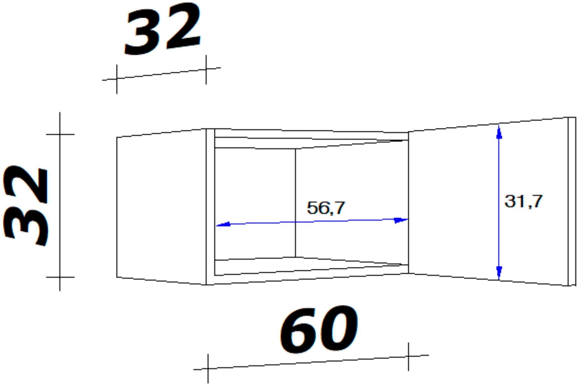 Flex-Well Kurzhängeschrank »Nano« (B x H x T) 60 x 32 x 32 cm