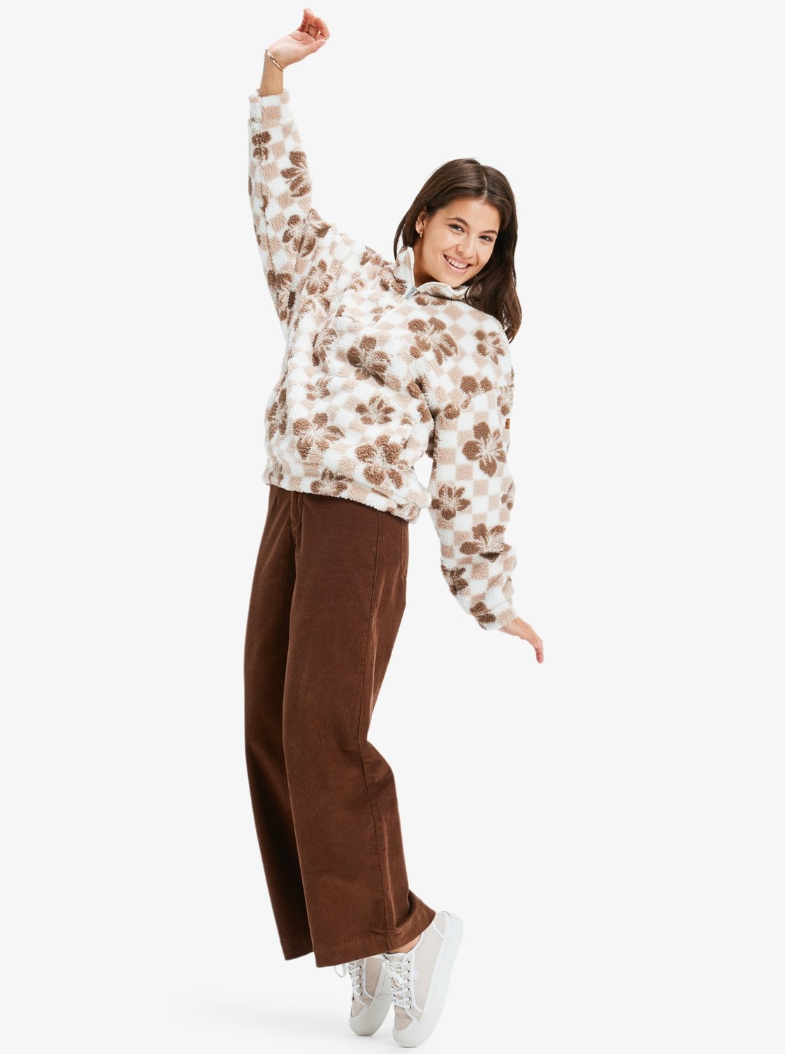 Roxy Strickfleece-Pullover »JIVE TALKING BONDED«, (1 tlg.)