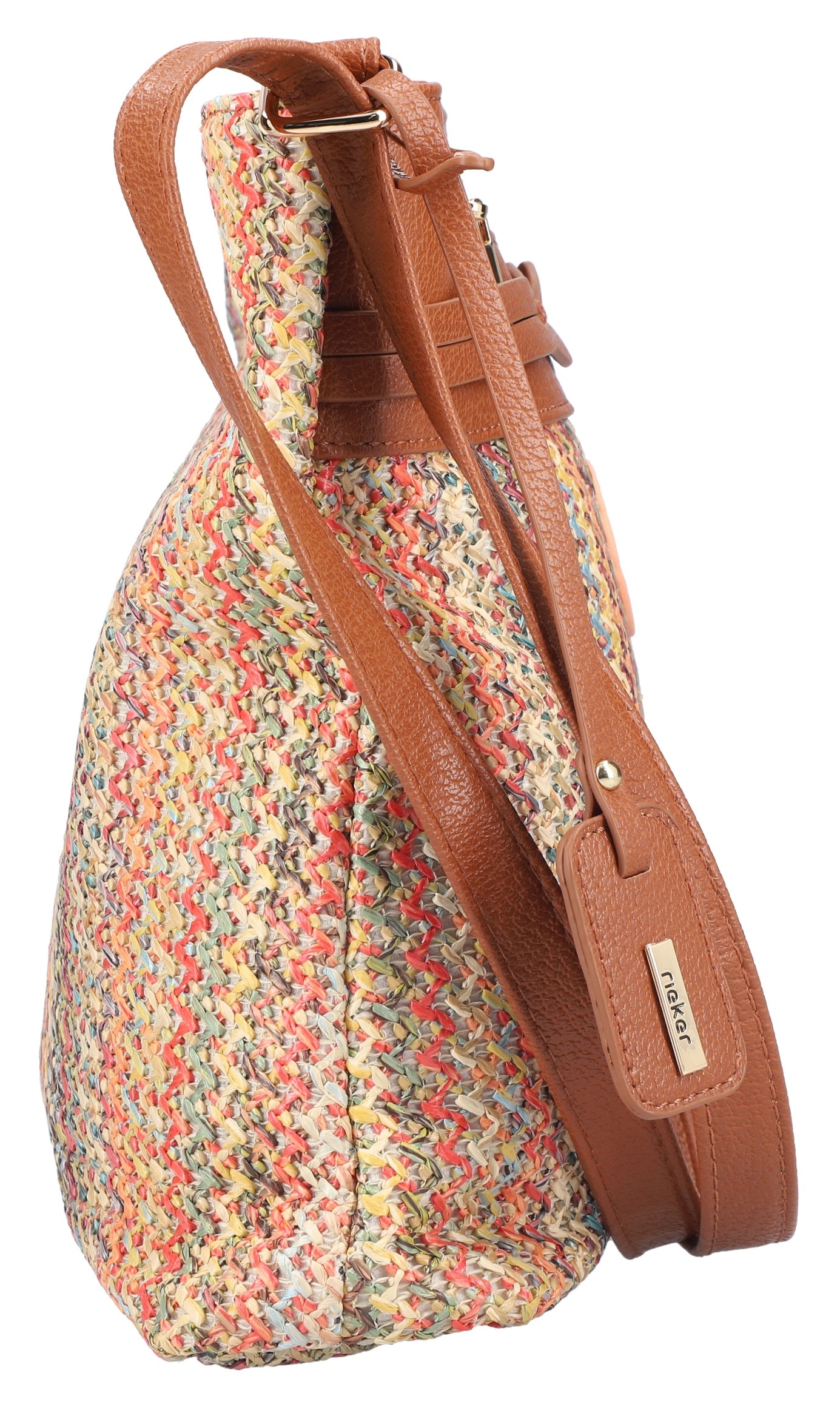 Rieker Umhängetasche , Schultertasche, Damen-Tasche mit abnehmbarem Logo-Anhänger