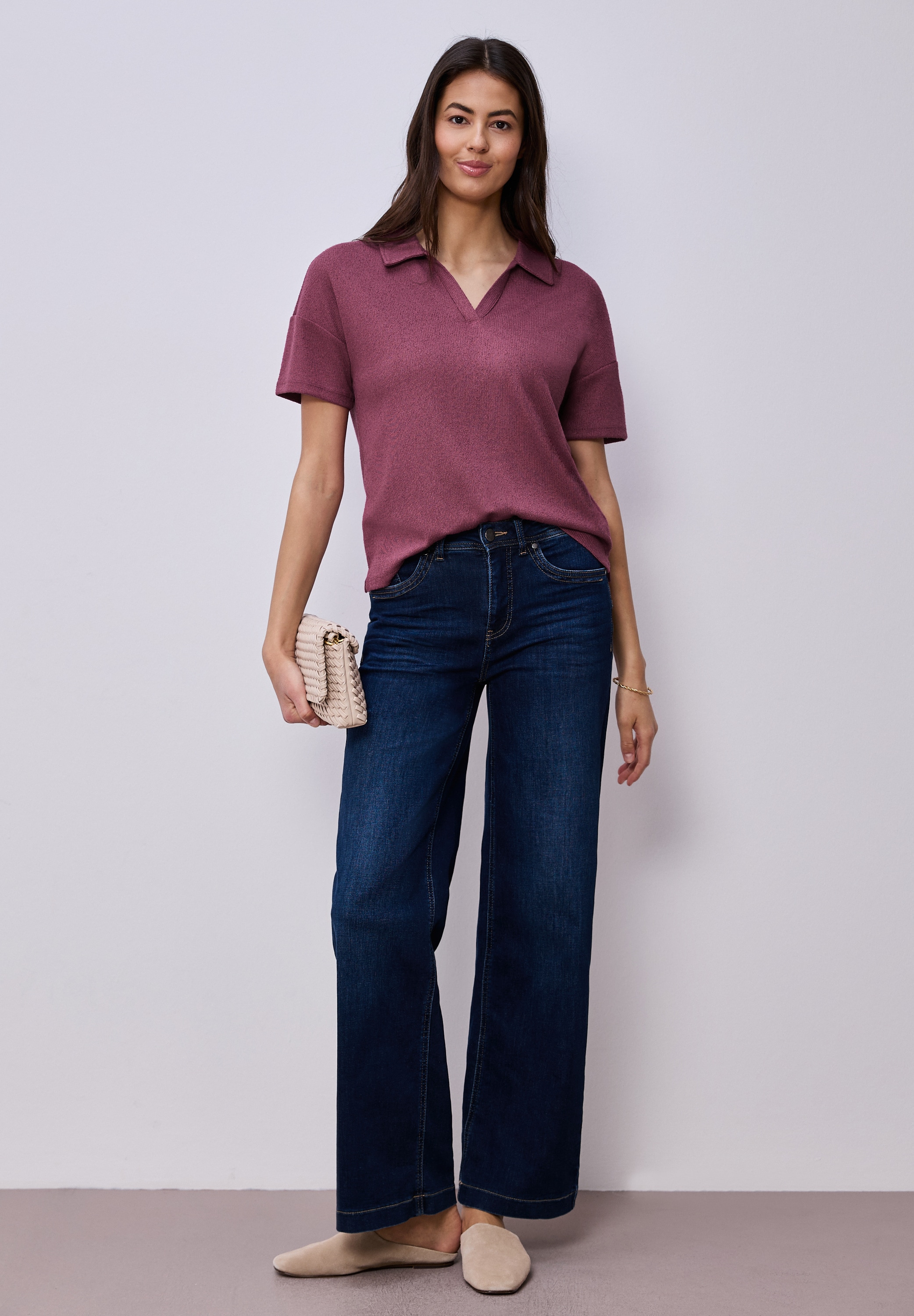 STREET ONE Poloshirt mit Stretchanteil
