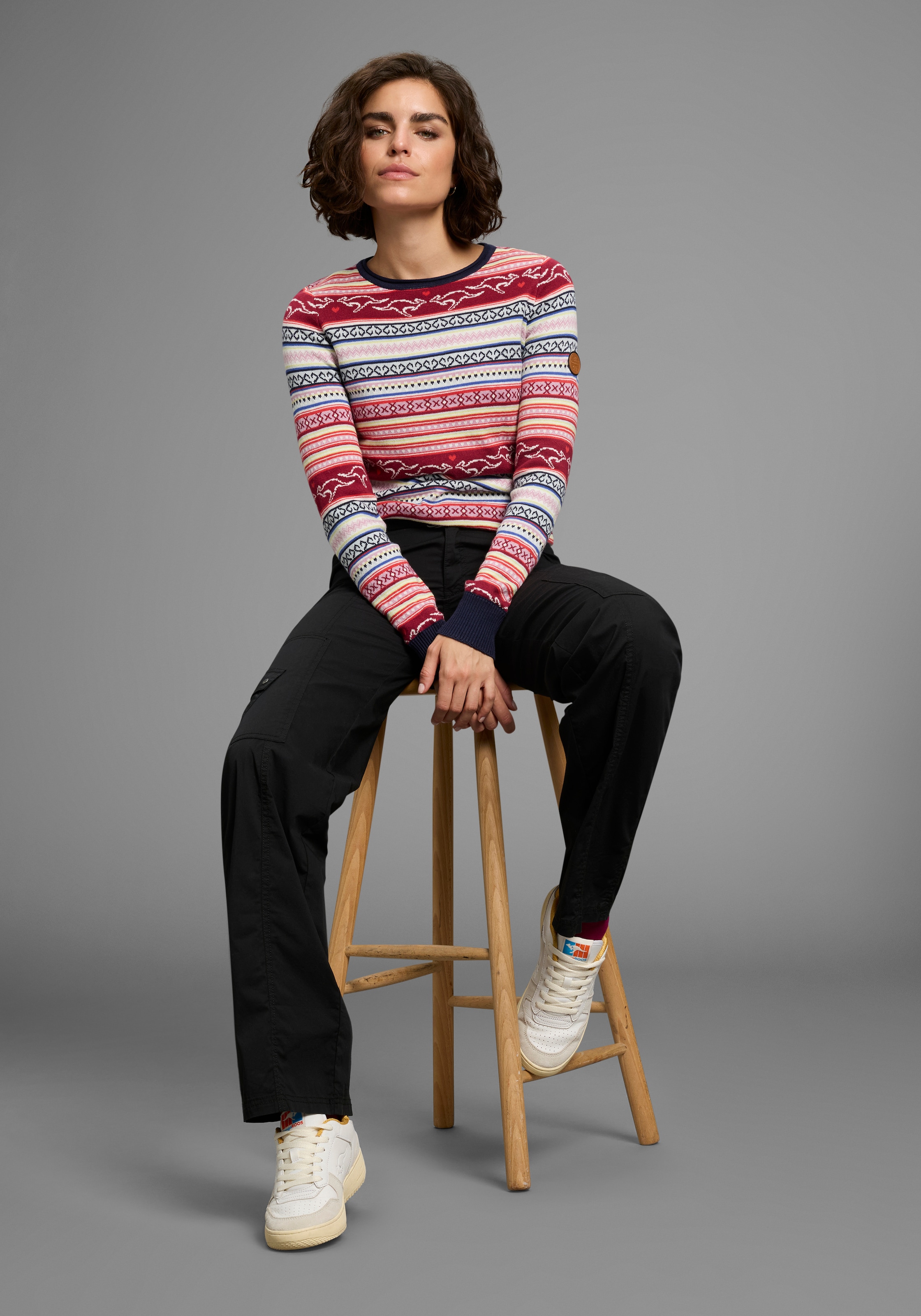 KangaROOS Norwegerpullover, im Jaquard-Feinstrick