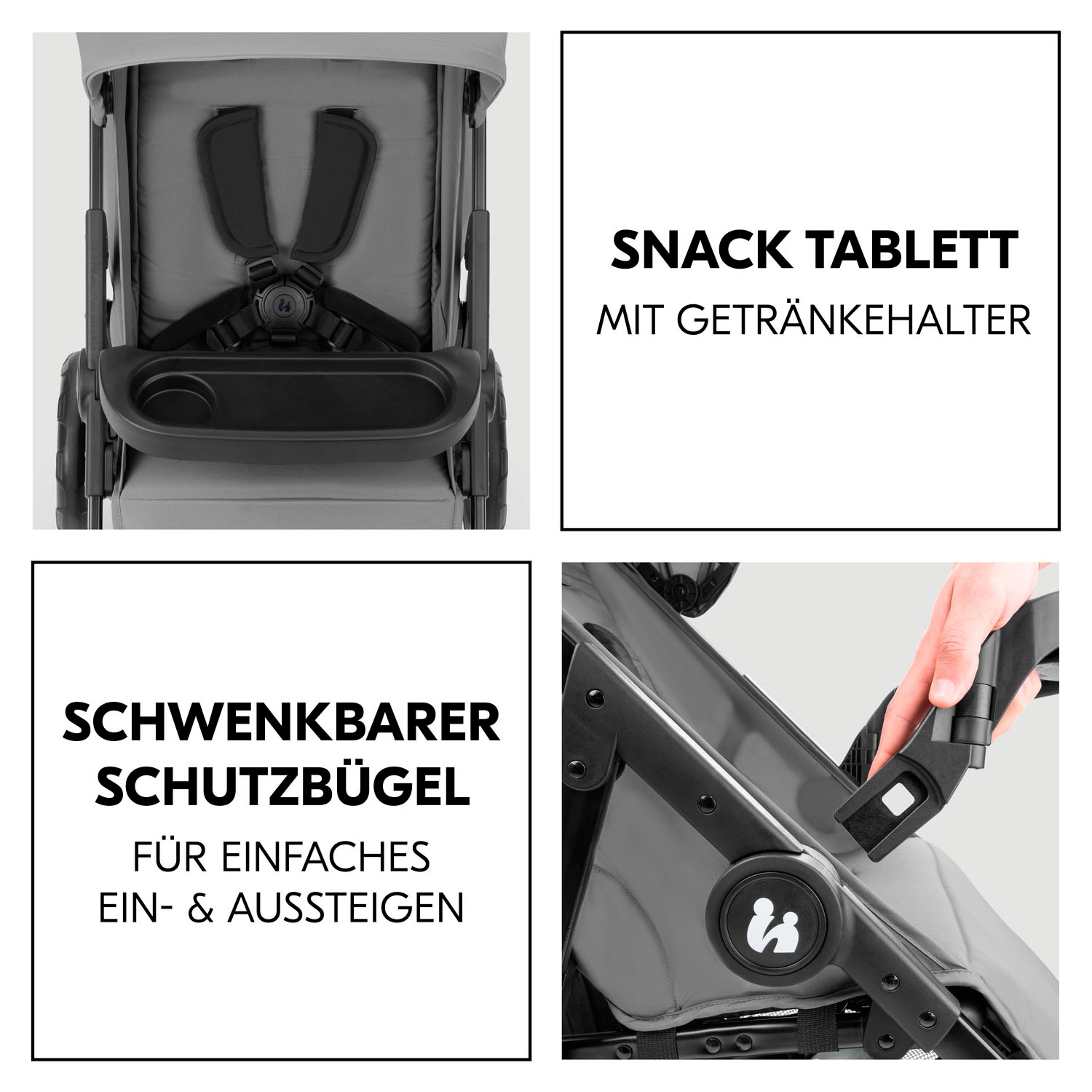 Hauck Kinder-Buggy »Shop N Care Trio Set«, inkl. Babyschale, Babywanne und Adapter