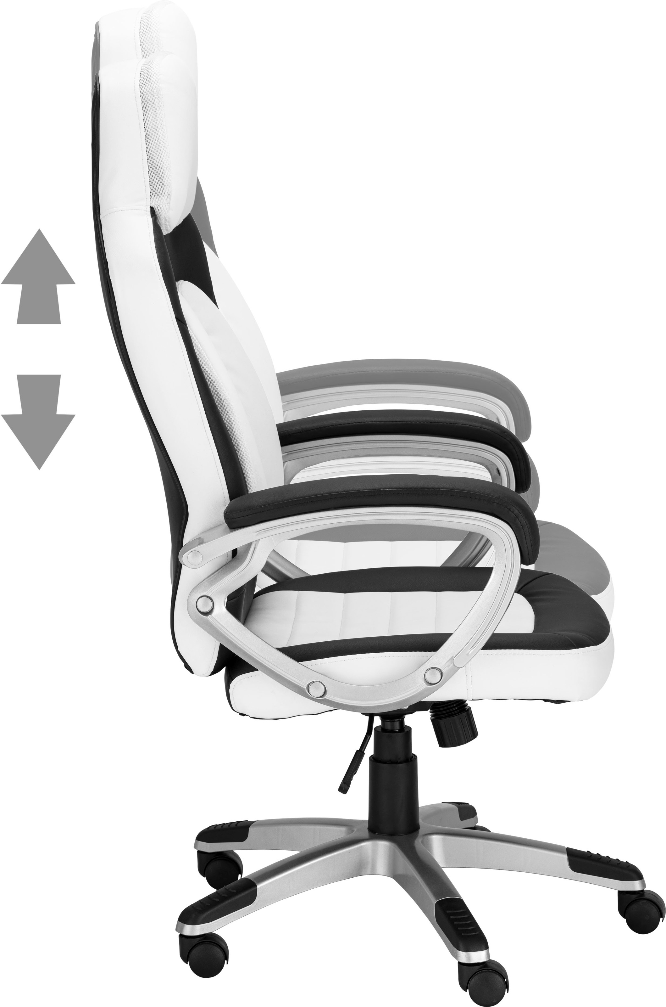 INOSIGN Gaming-Stuhl »Niro«, 1 St., Kunstleder, mit Stützkissen am Rücken, Sitzhöhe 42-52 cm